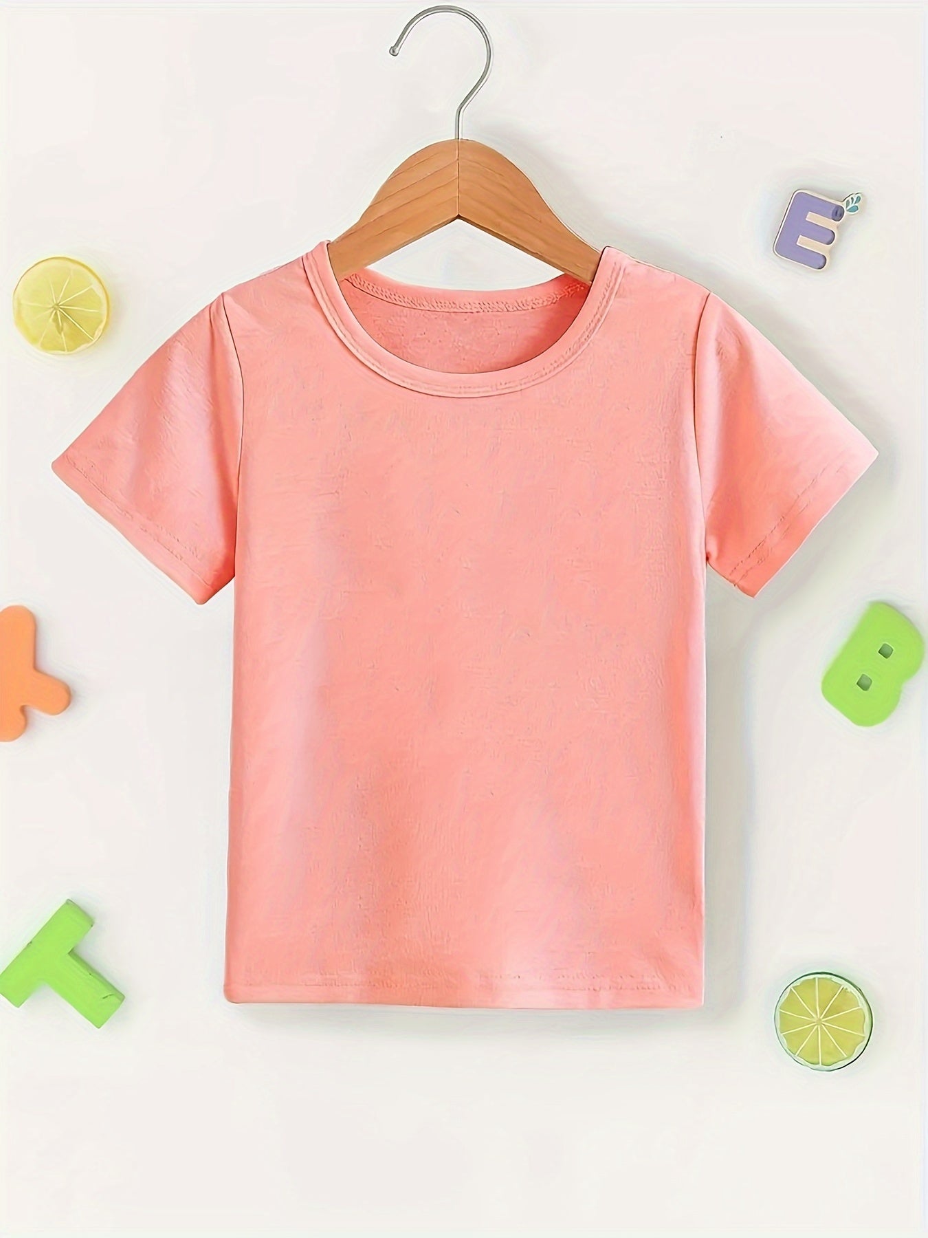T-shirt uni fille du 1 an au 8 ans
