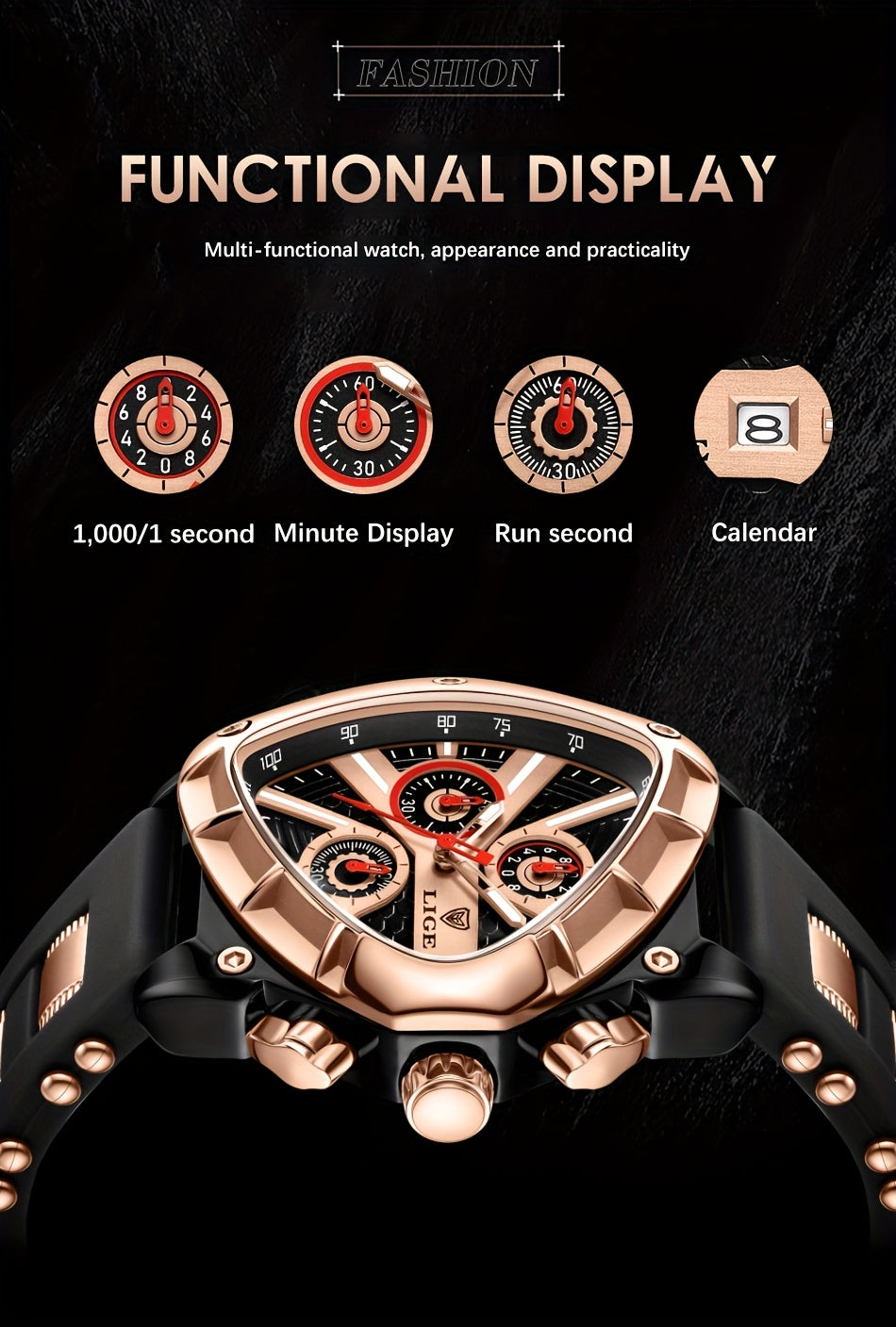 Montre à quartz avec bracelet en silicone ( boitier non inclus ) MAEJORKEN