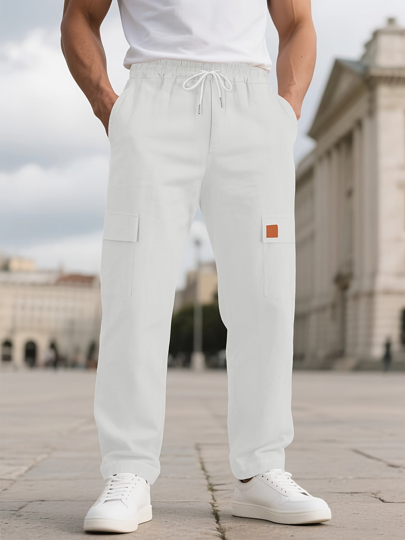 Pantalon cargo en lin multi poches du S au 3XL MAEJORKEN