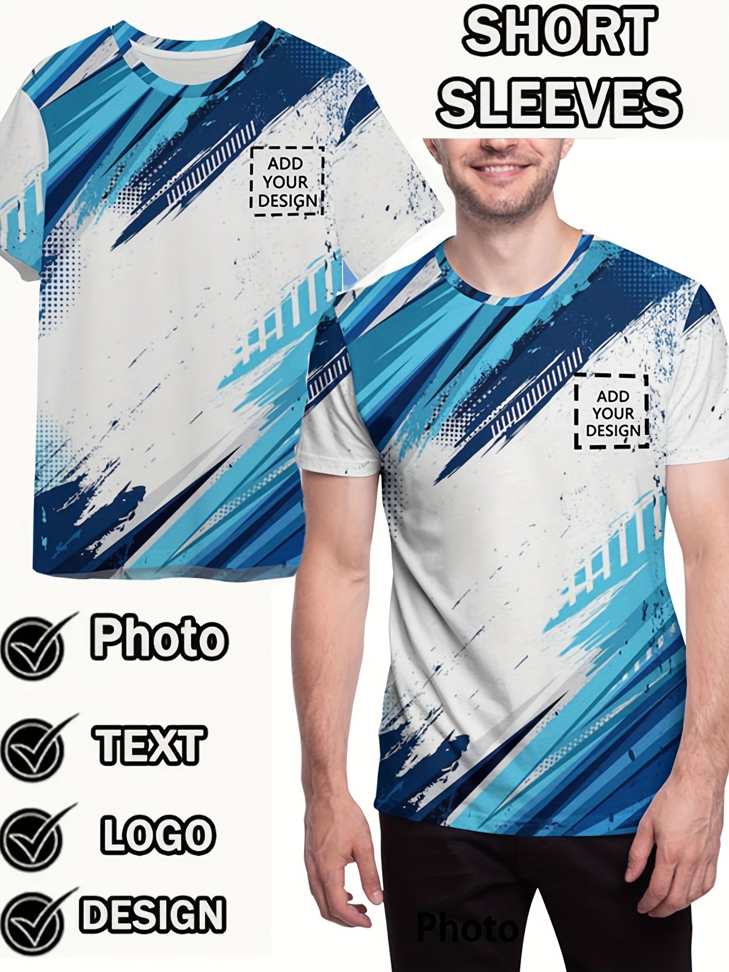 T-shirt imprimé personnalisable grande taille du 4XL au 8XL MAEJORKEN