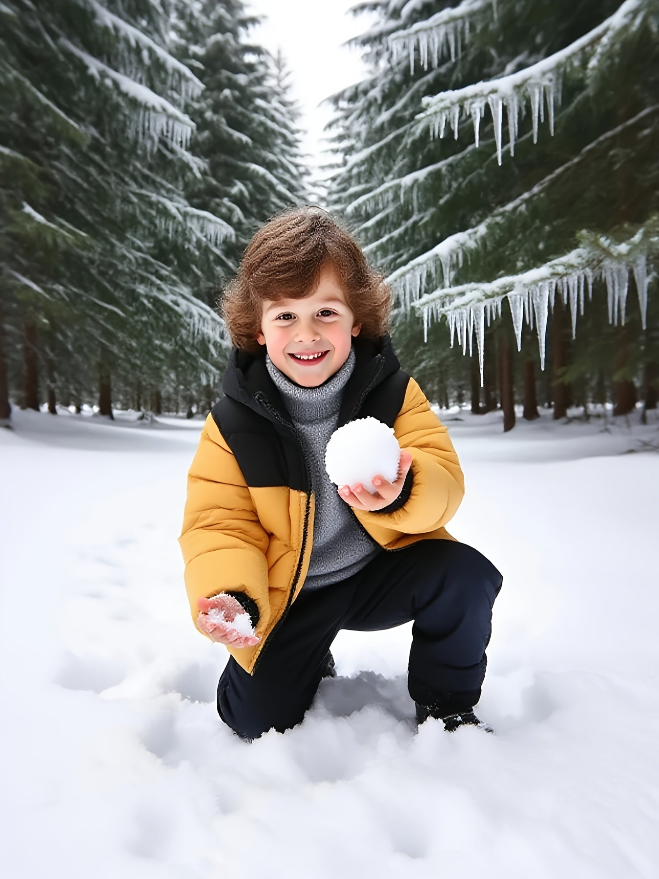 Blouson d hiver à capuche garçons du 4 au 12 ans MAEJORKEN