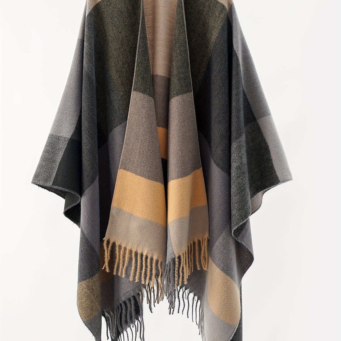 Pull cape châle cardigan ouvert sur le devant taille unique