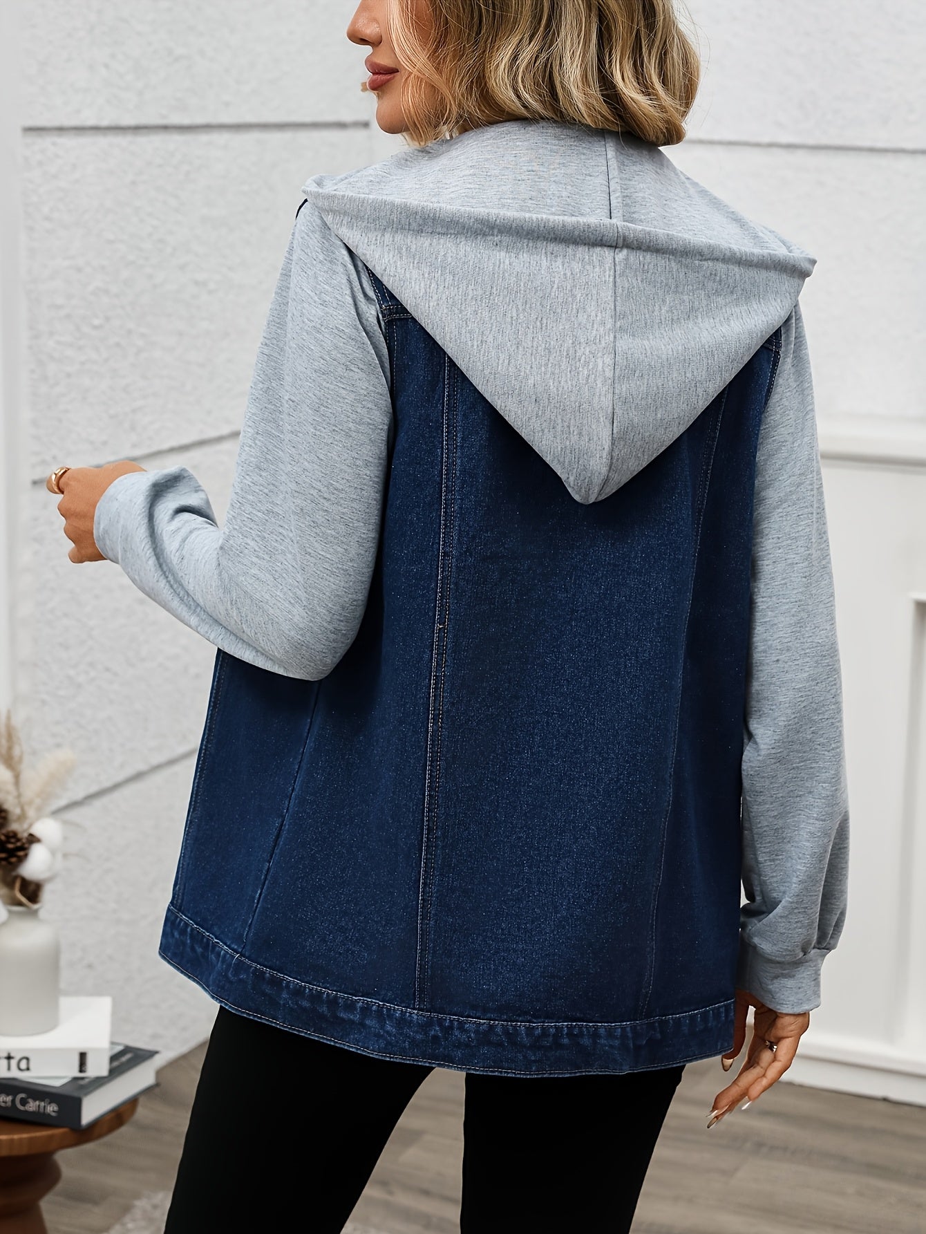 Veste à capuche en denim femmes du S au 2XL MAEJORKEN