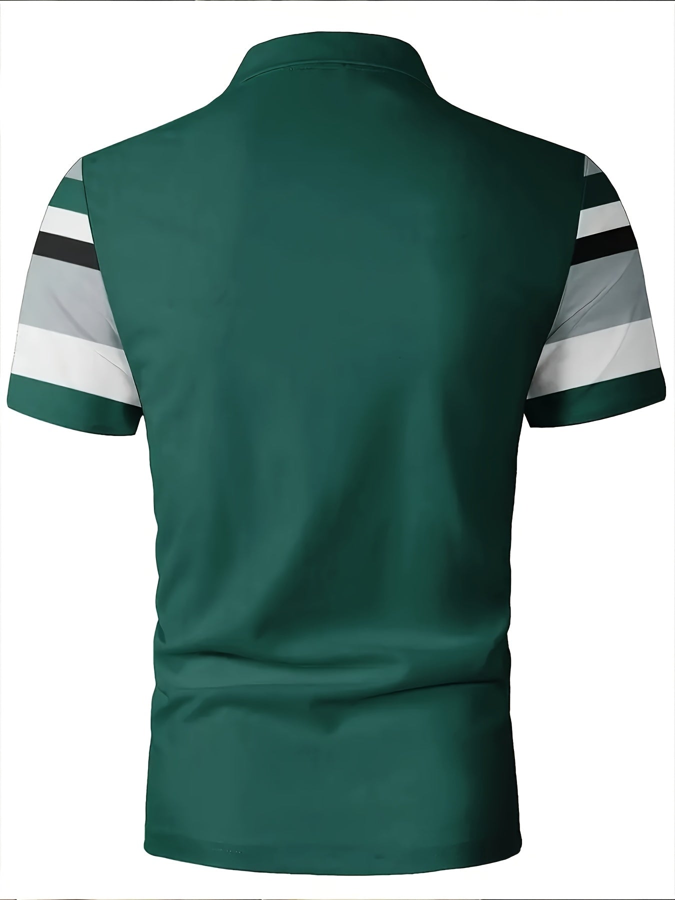 Polo rayé à manches courtes et col en polyester du 3XL au 7XL