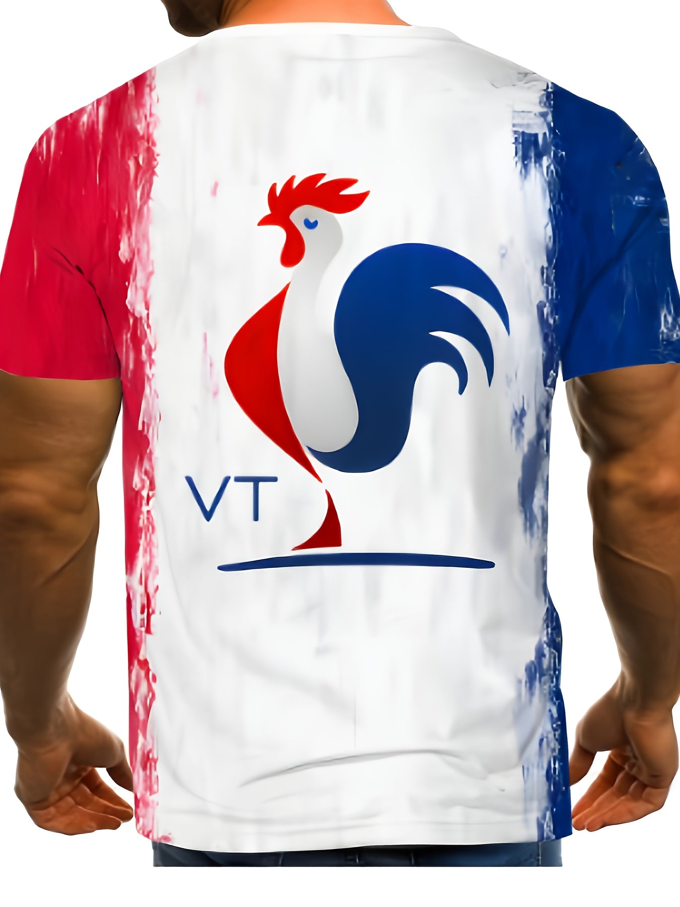 T-shirt imprimé drapeau Français du S au 2XL
