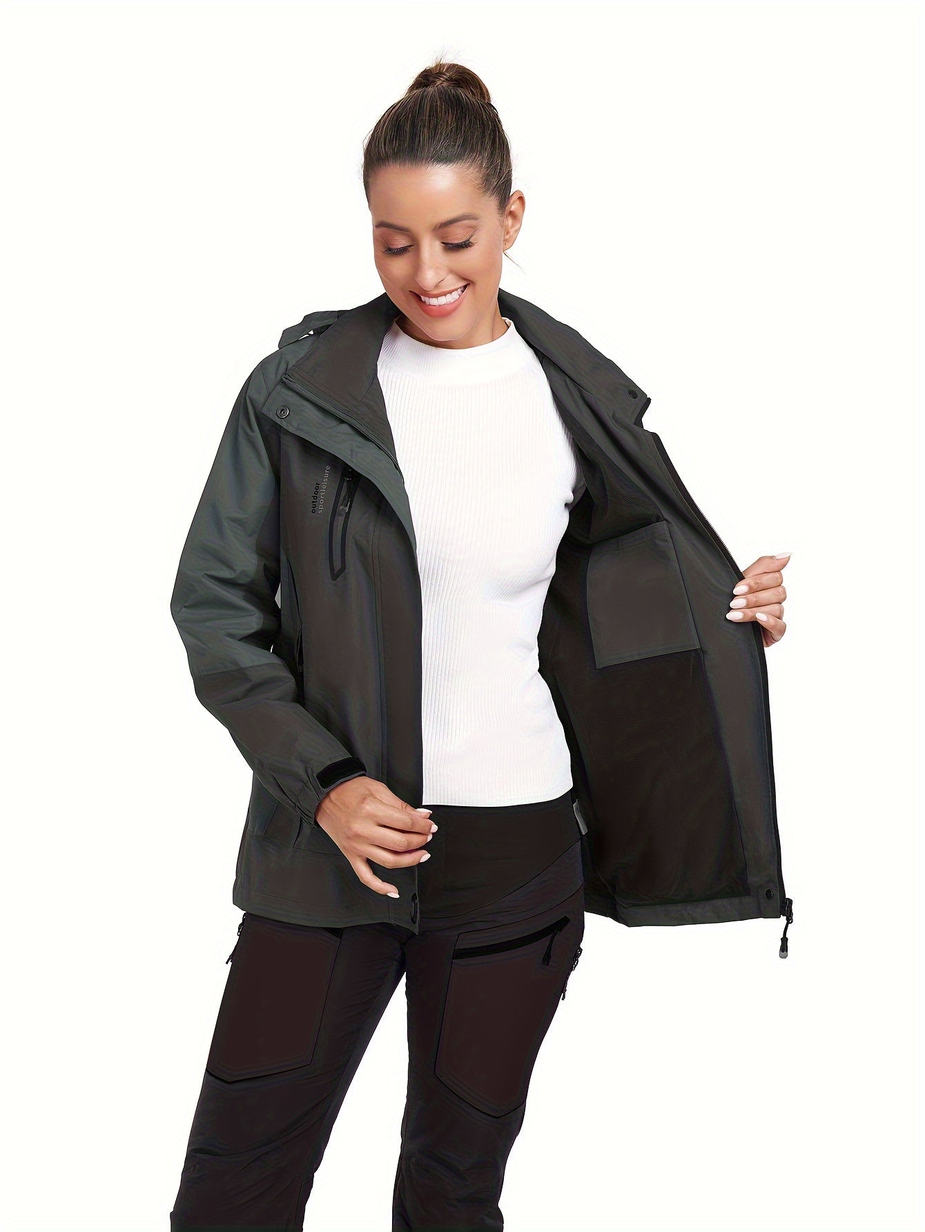Veste d extérieur coupe-vent avec visière à capuche du S au 2XL MAEJORKEN