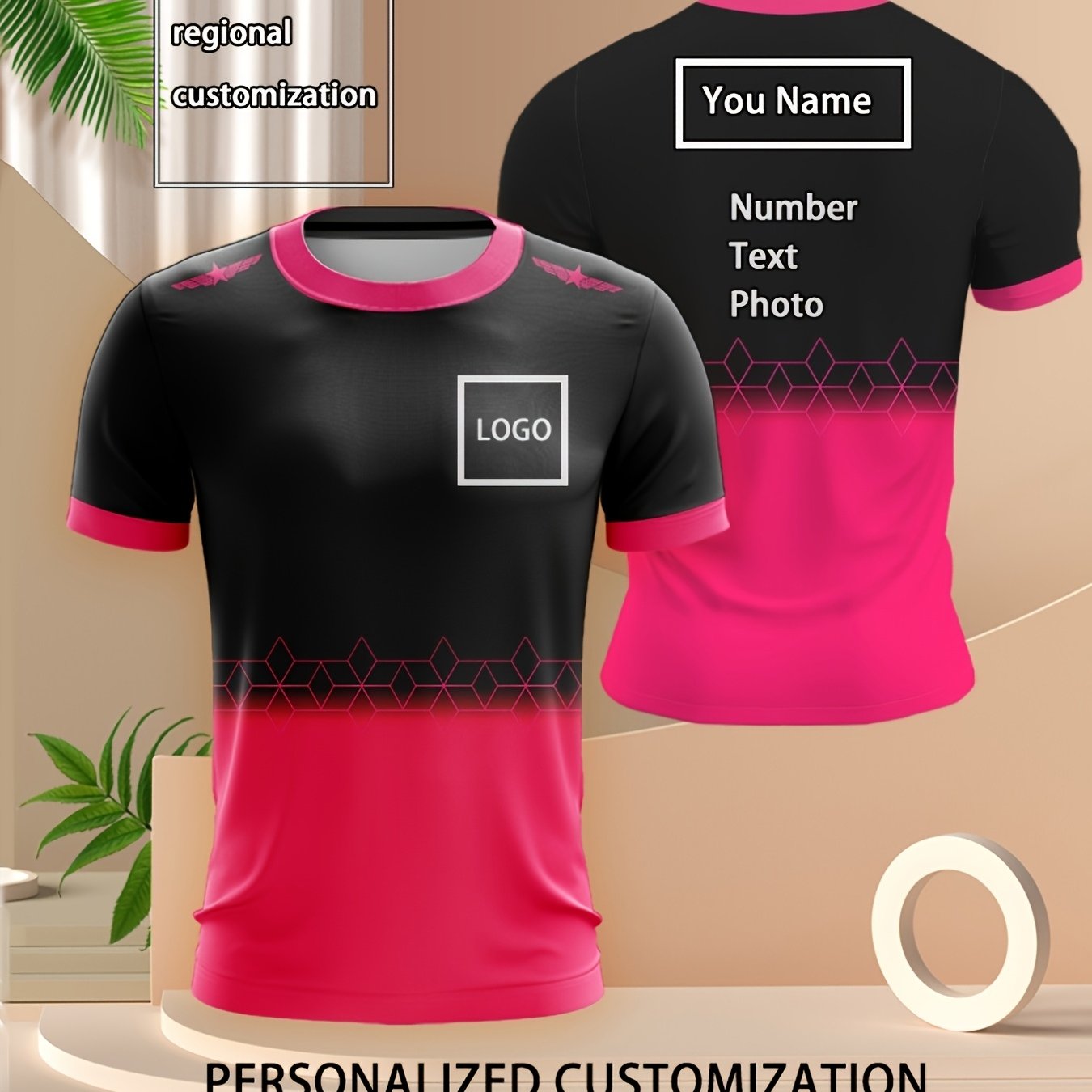 T-shirt de sport décontracté personnalisable imprimé dégradé du XXS au 3XL MAEJORKEN
