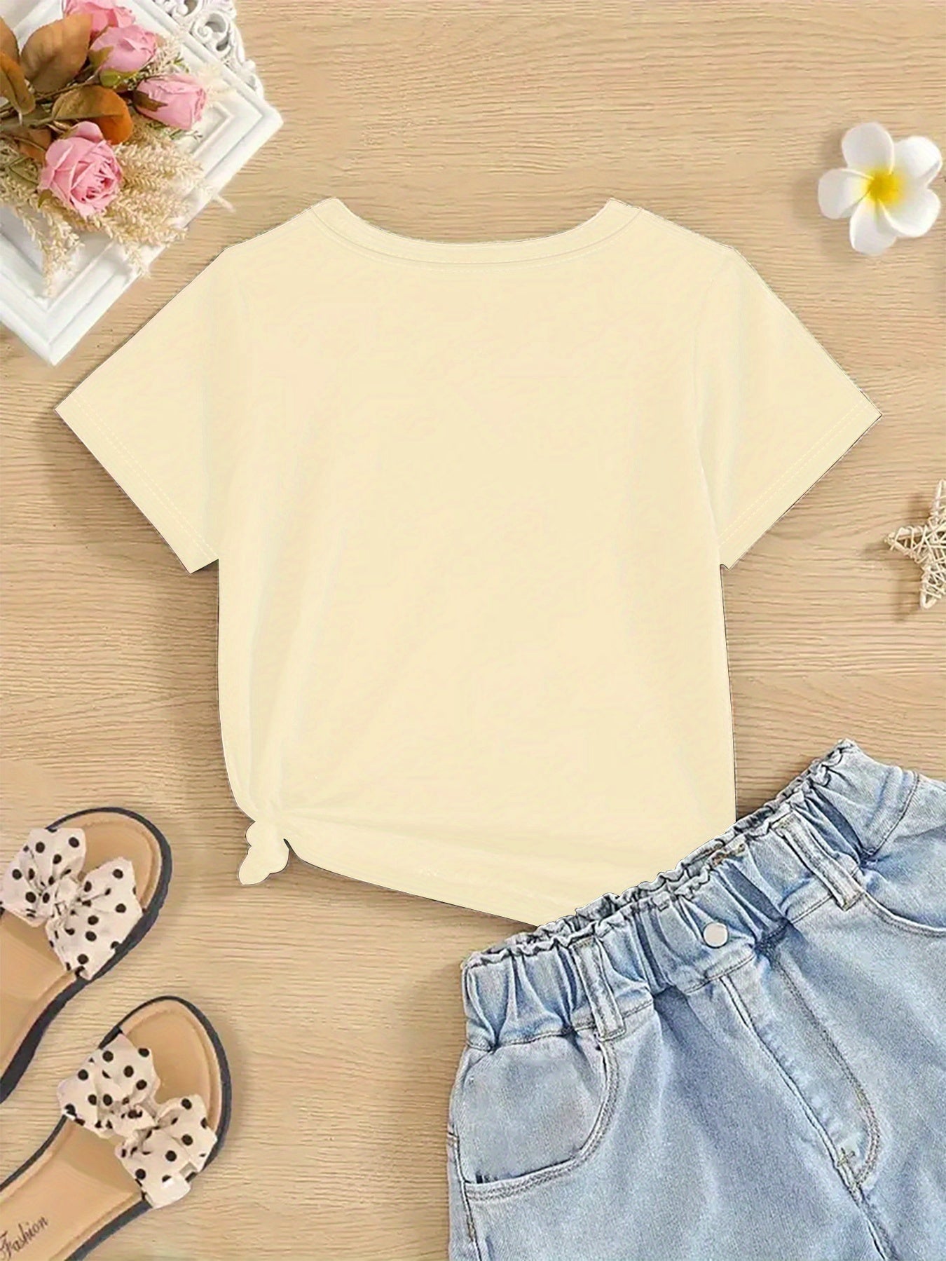 T-shirt en coton pour filles imprimé du 3 au 14 ans