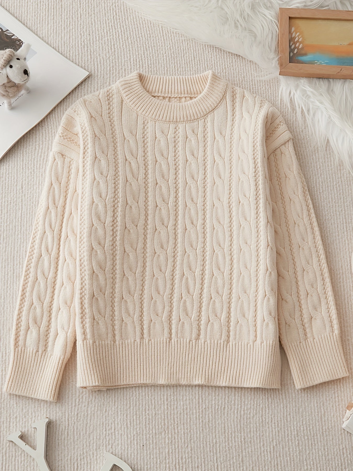 Pull à col rond et épais garçons du 5 au 15 ans MAEJORKEN