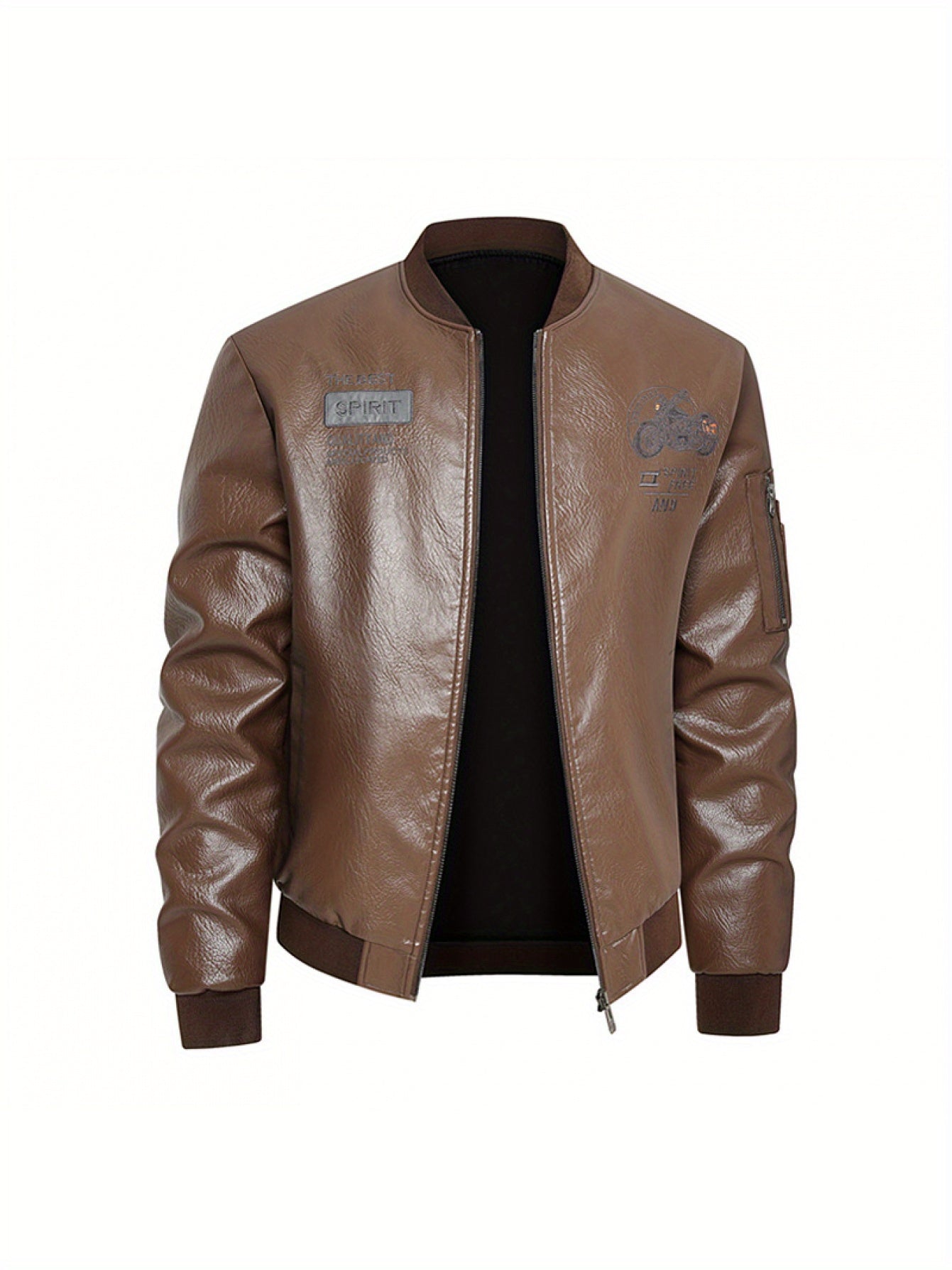 Blouson de moto à fermeture éclair avec poches zippée du 1XL au 7XL
