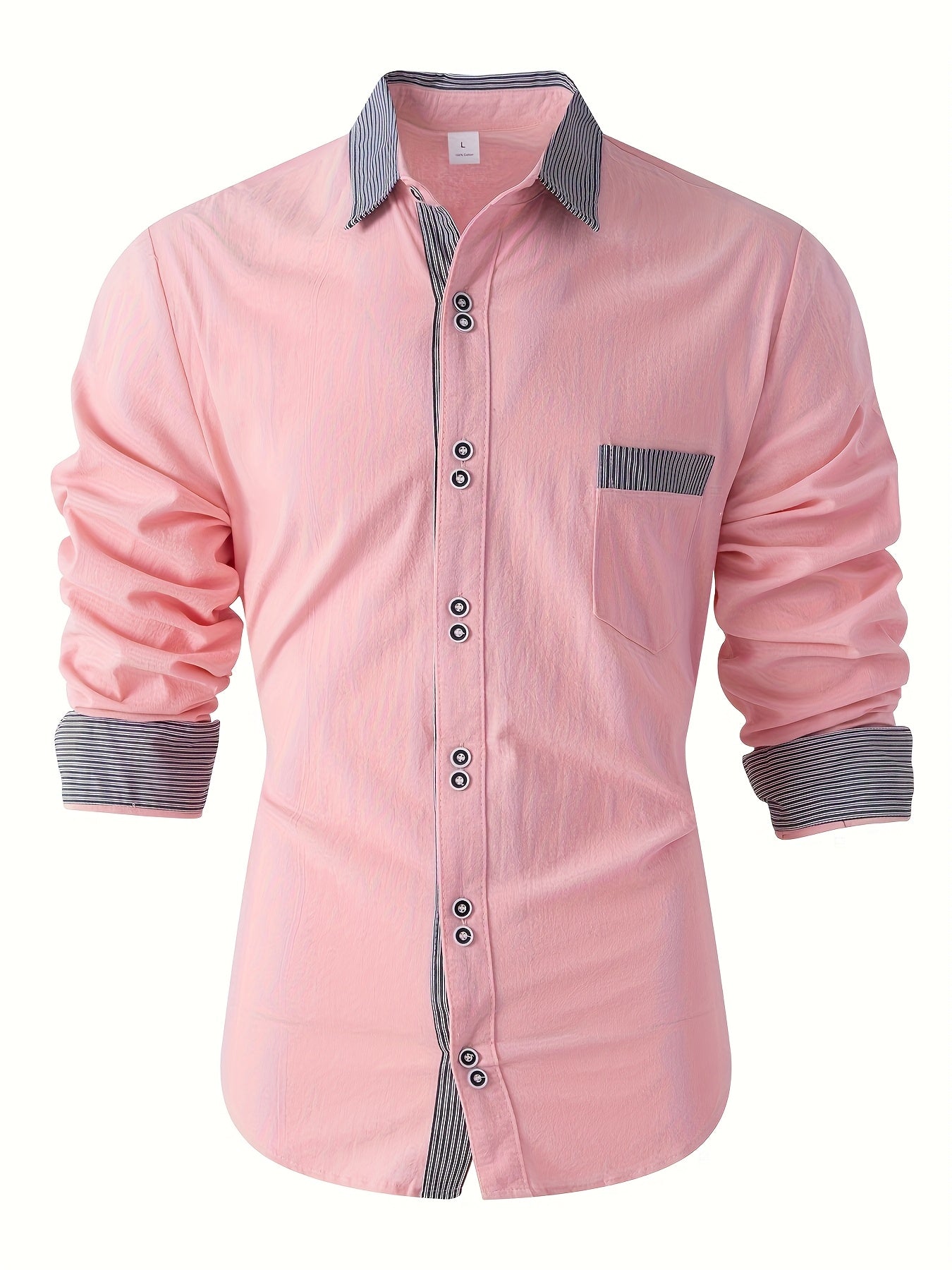 Chemise à manches longues 100 % coton du S au 3XL MAEJORKEN