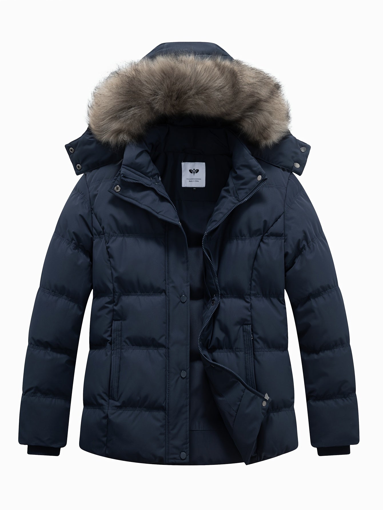 Manteau d hiver épais à capuche détachable en fausse fourrure femmes grande taille du XL au 5XL MAEJORKEN