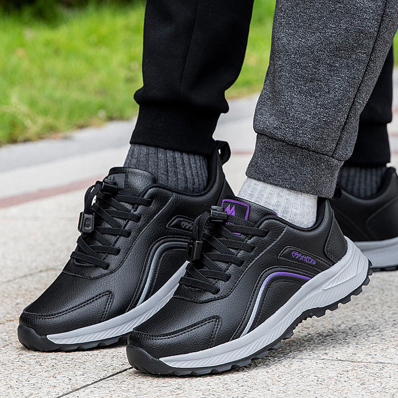 Women'S Non-Slip Walking Shoes - Slip-Resistant Rubber Sole, Cushioned TPR Outsole, Lace-Up Closure - All-Season Elderly Shoes for Seniors, Everyday & Formal Events - PU Synthetic Cover Upper - Non-Slip Grip for Stability & S MAEJORKEN
