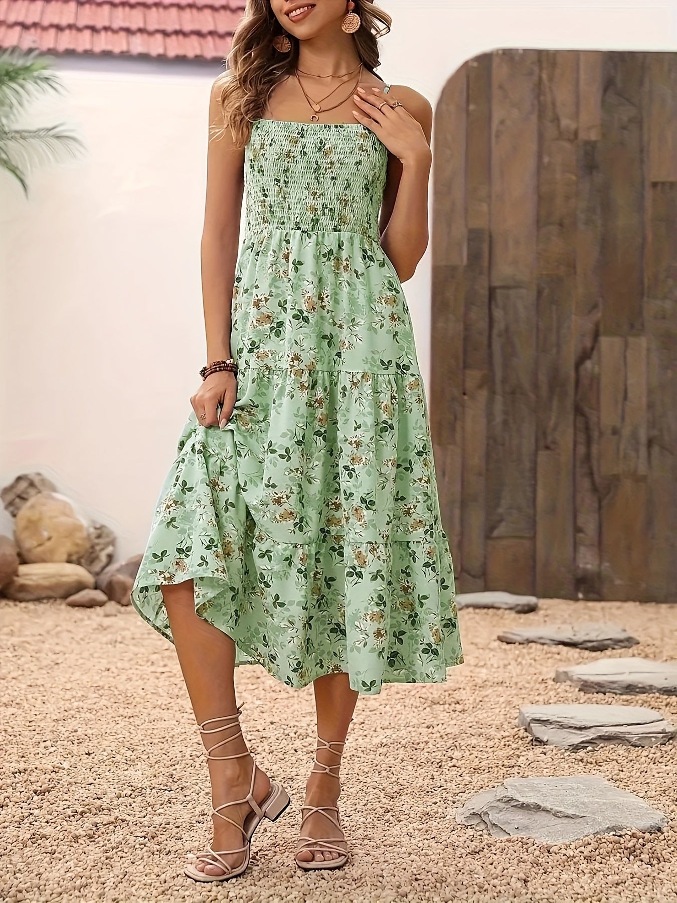 Robe froncé à imprimé floral du S au XL