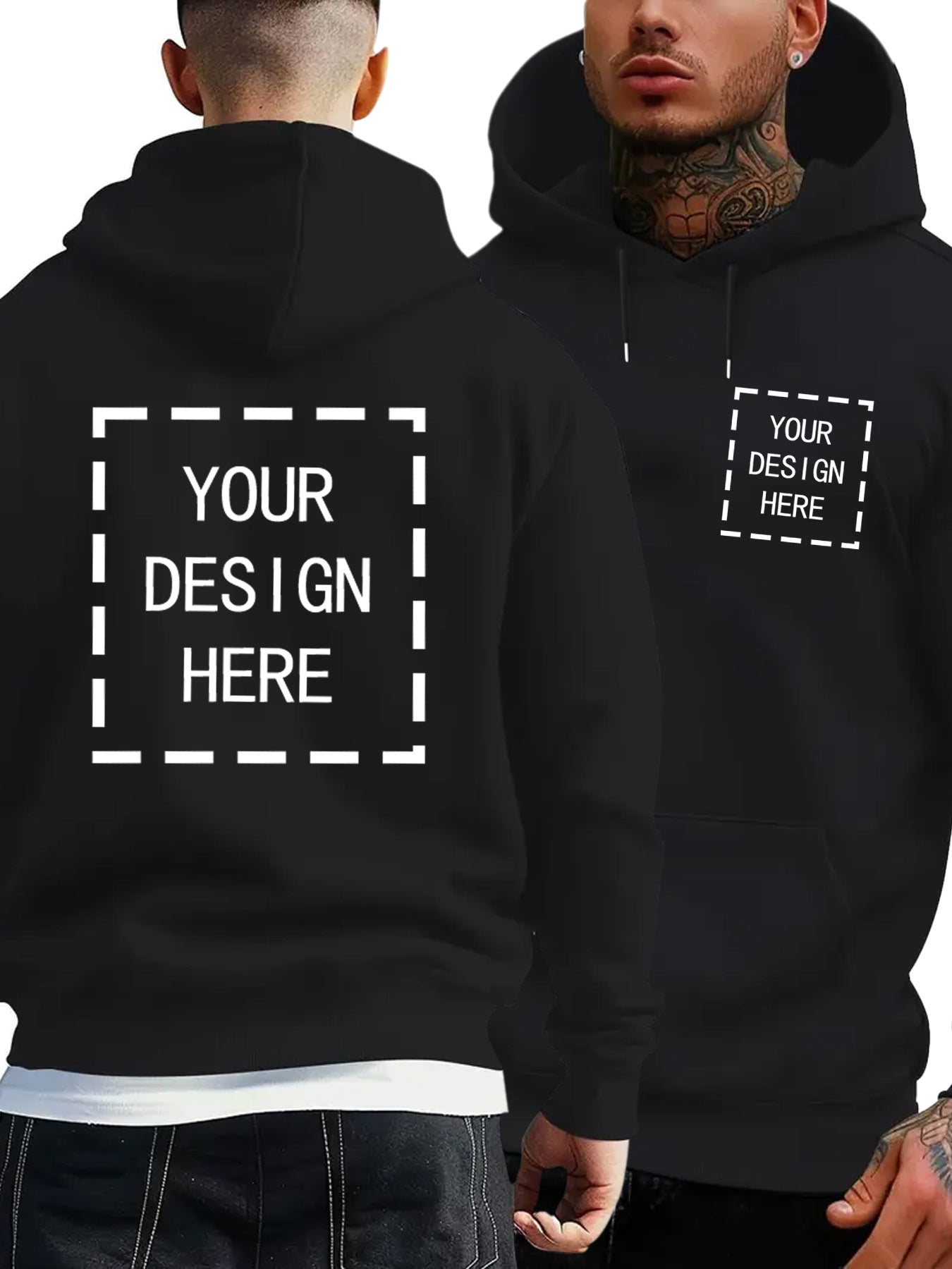 Sweat à capuche grande taille personnalisable du 2XL au 6XL