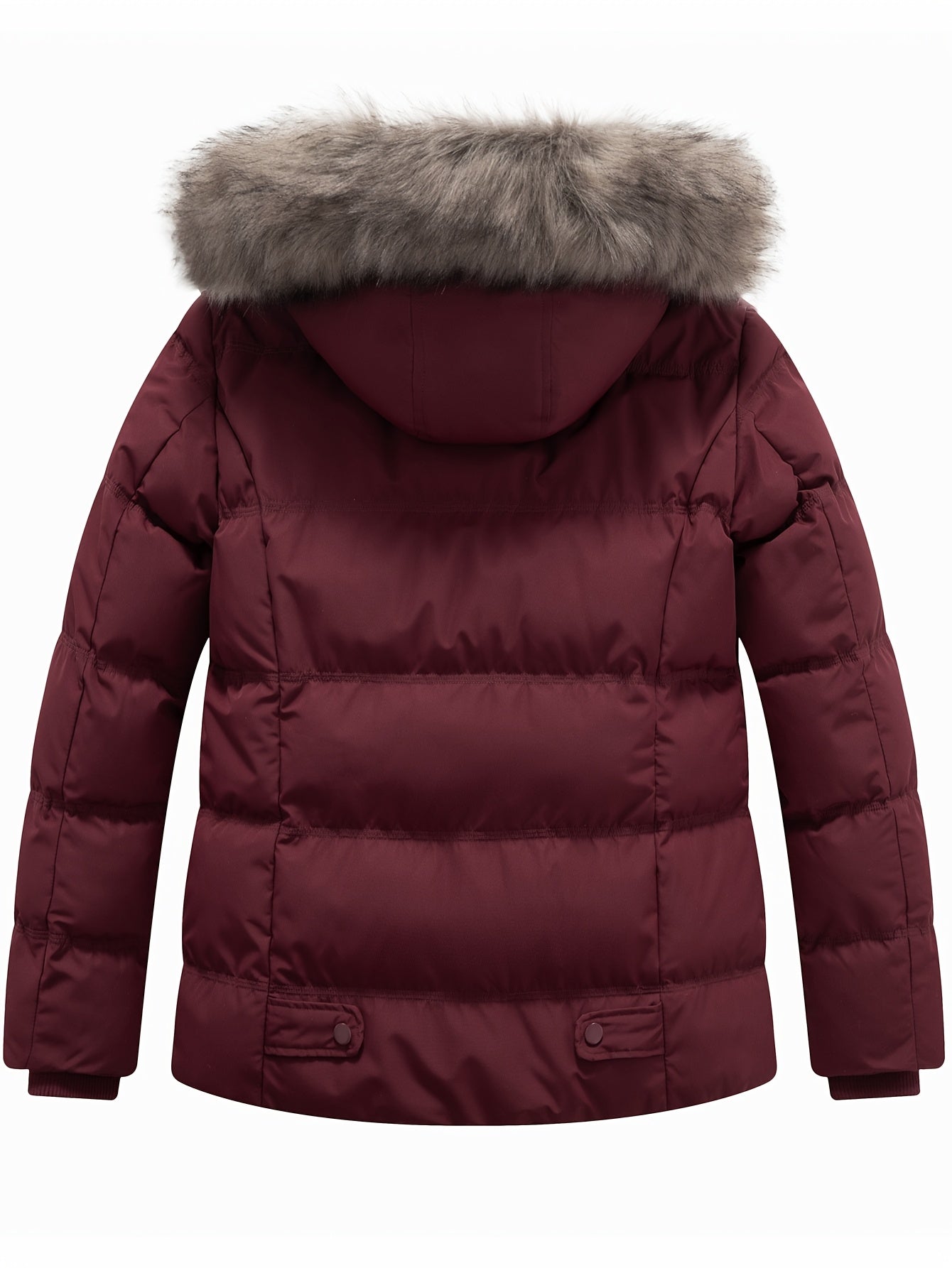 Manteau d hiver épais à capuche détachable en fausse fourrure femmes grande taille du XL au 5XL MAEJORKEN