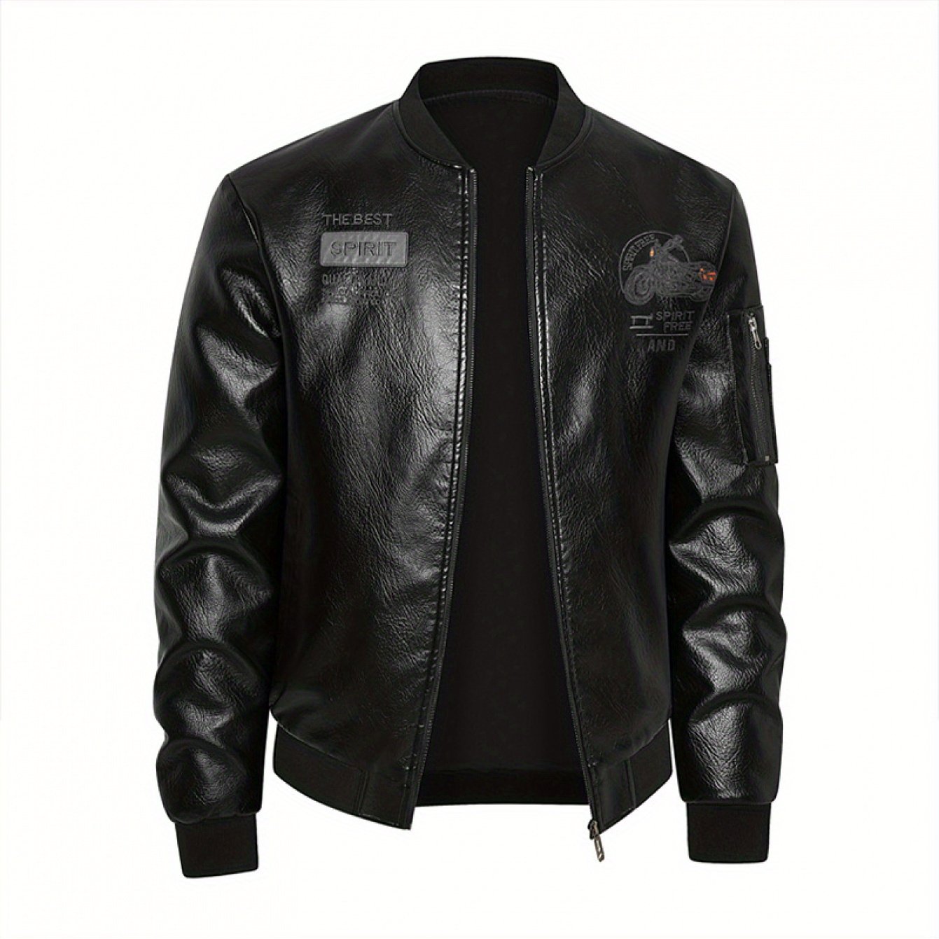 Blouson de moto à fermeture éclair avec poches zippée du 1XL au 7XL