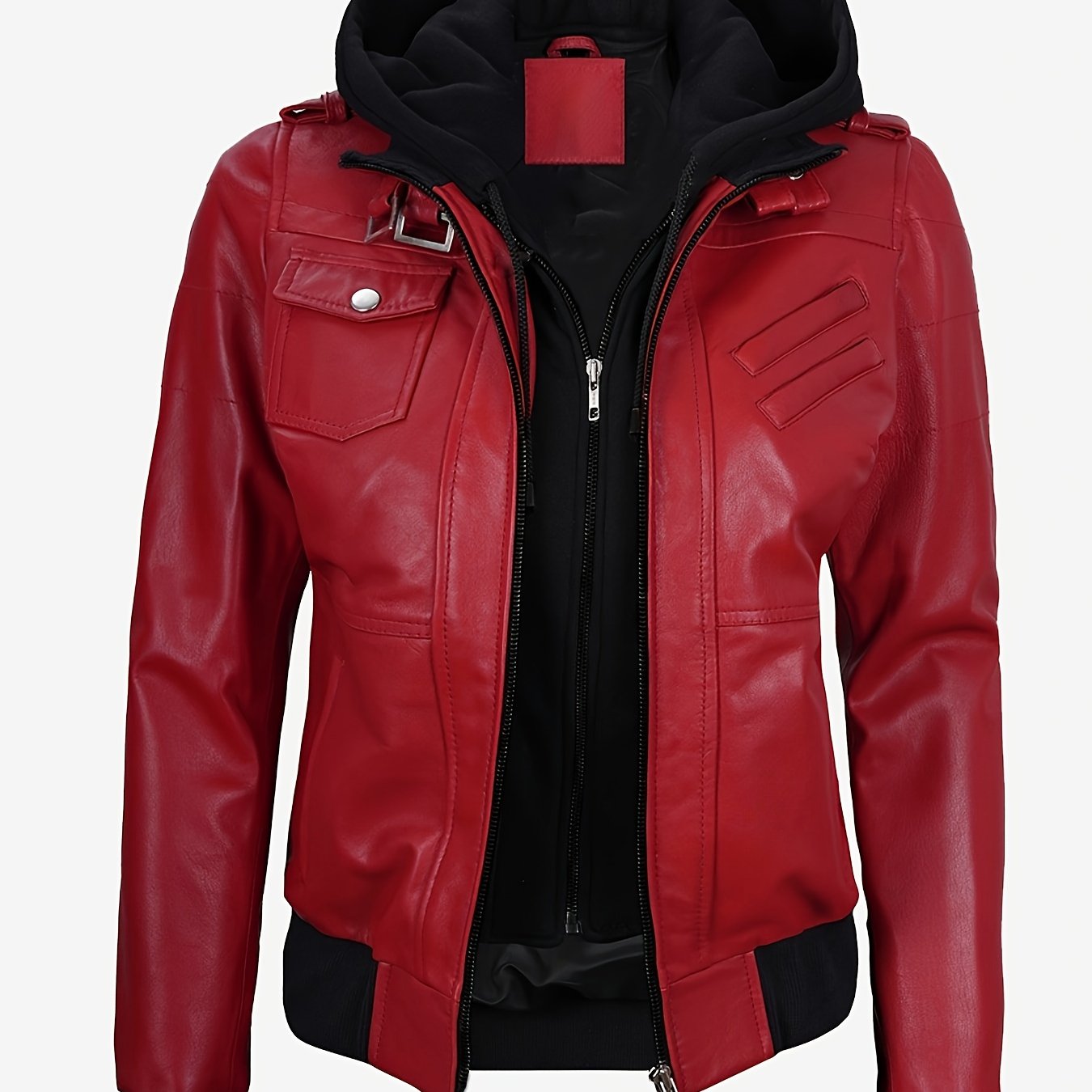 Blouson en cuir zippé élégant pour femmes du S au 2XL MAEJORKEN