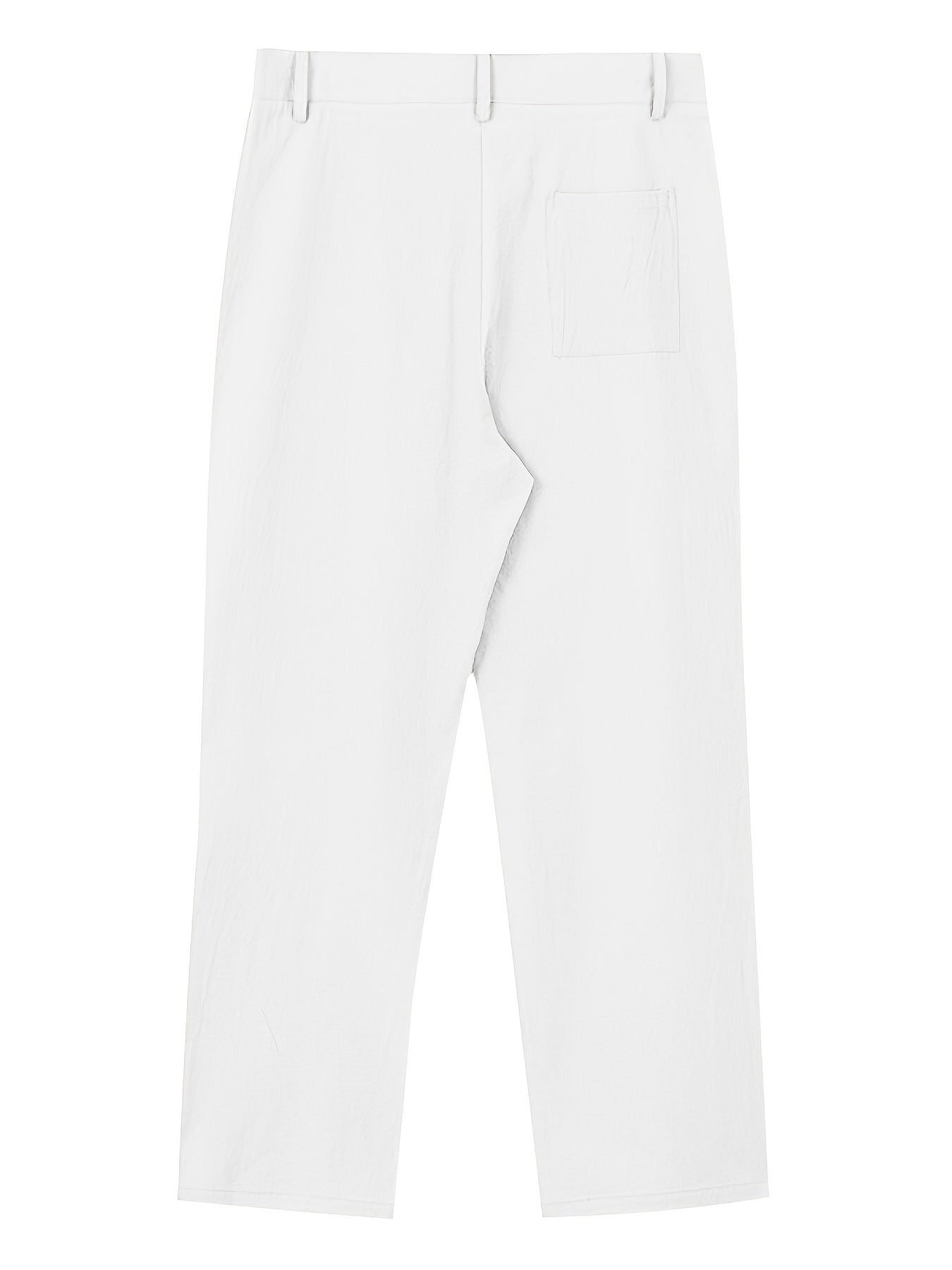 Men's Linen Suit Pants - Heavy-Duty Non-Stretch All-Season Business & Formal Wear, Light Business Casual Dress Trousers with White Piping (Matching Jacket Required), Versatile for Weddings & Office - Ideal Gift MAEJORKEN
