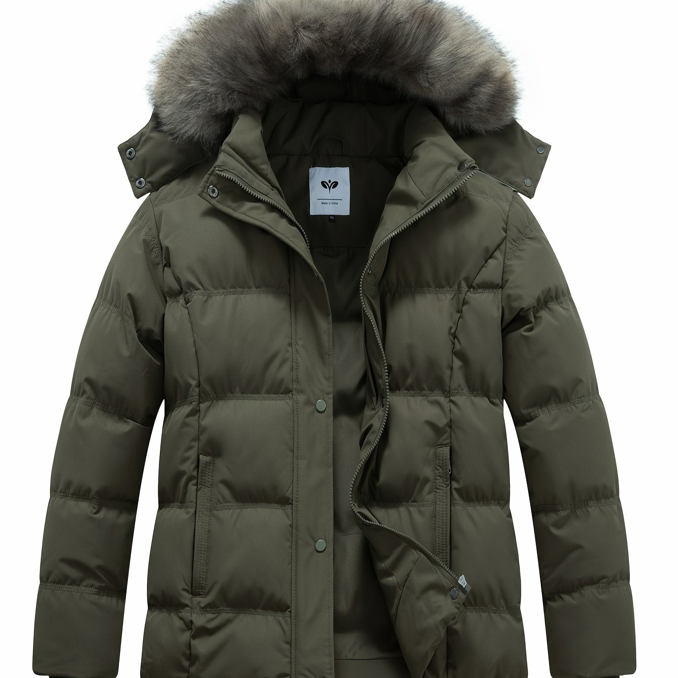 Manteau d hiver épais à capuche détachable en fausse fourrure femmes grande taille du XL au 5XL MAEJORKEN