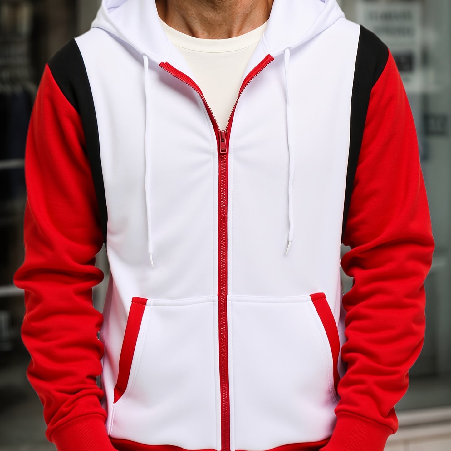 Veste zippé à capuche poche kangourou du S au 2XL