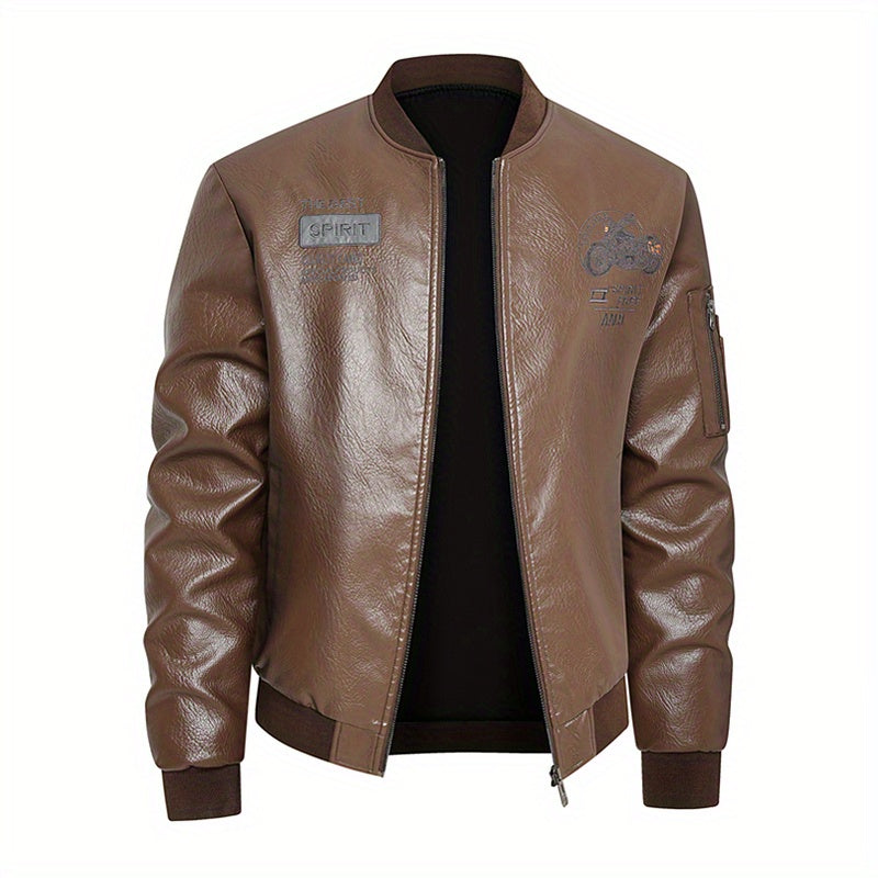 Blouson de moto à fermeture éclair avec poches zippée du 1XL au 7XL