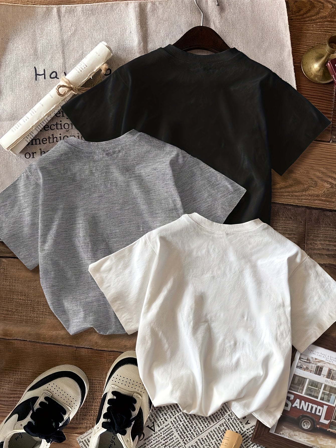 Lot de 3t-shirts à manches courtes 100% coton pour femme du S au 2XL