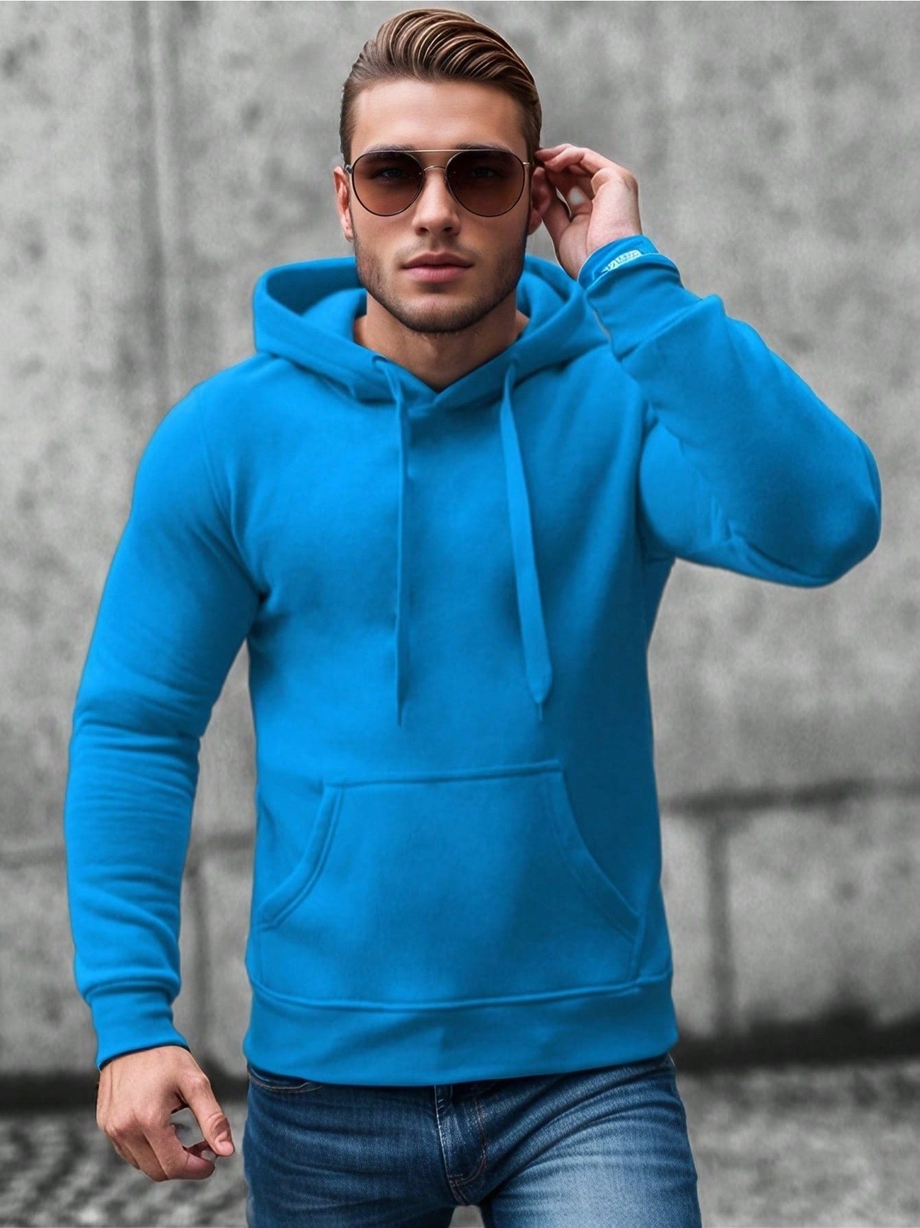Sweat-shirt à capuche en coton et polyester hommes du M au 2XL MAEJORKEN