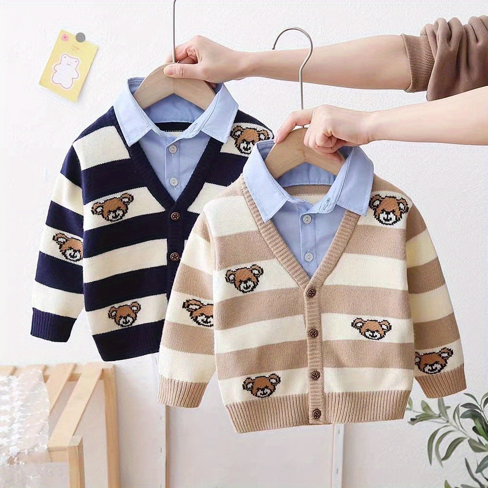 Gilet garçon faux deux pièces du 1 an au 8 ans