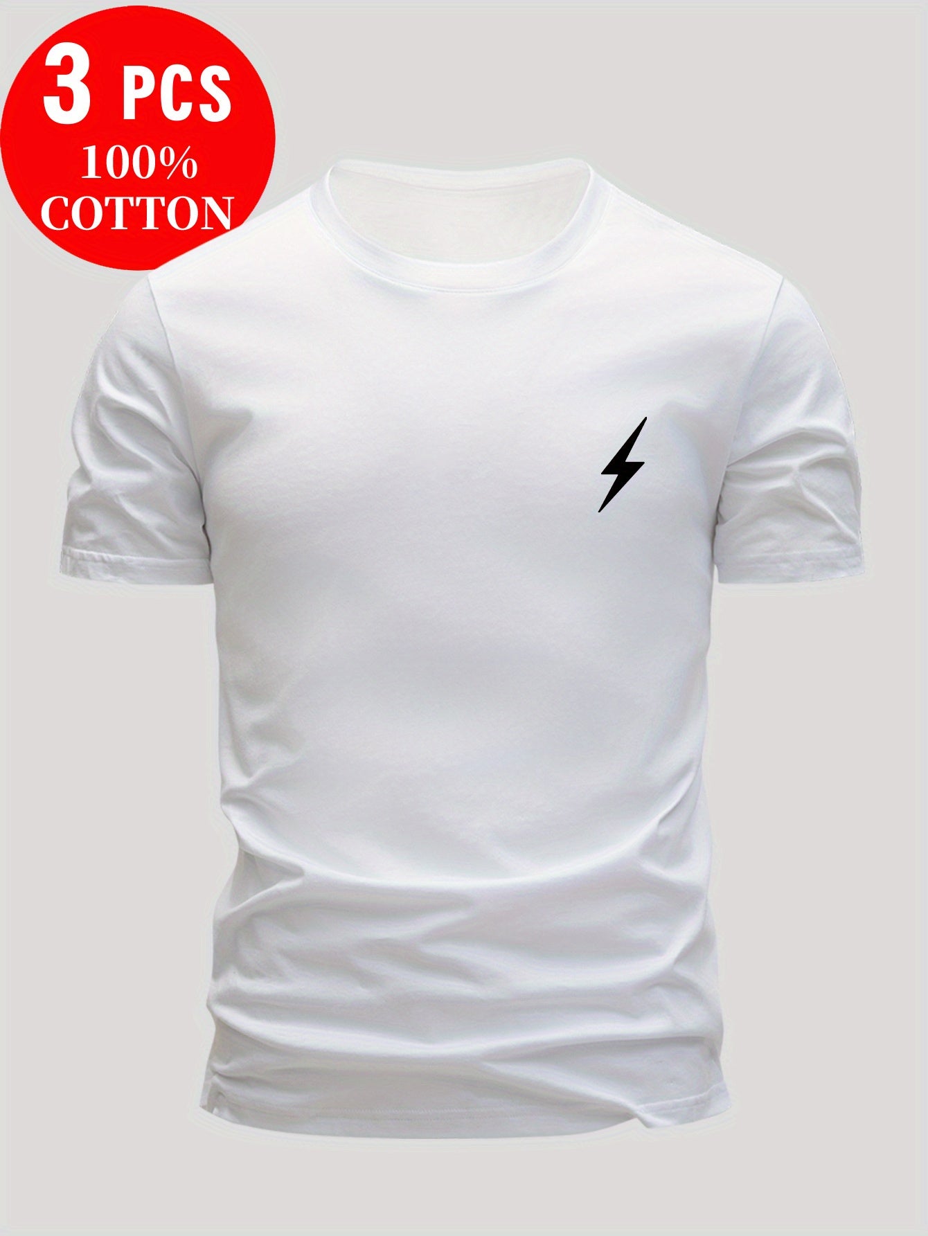 Lot de 3 t-shirt 100% coton du XS au 3XL