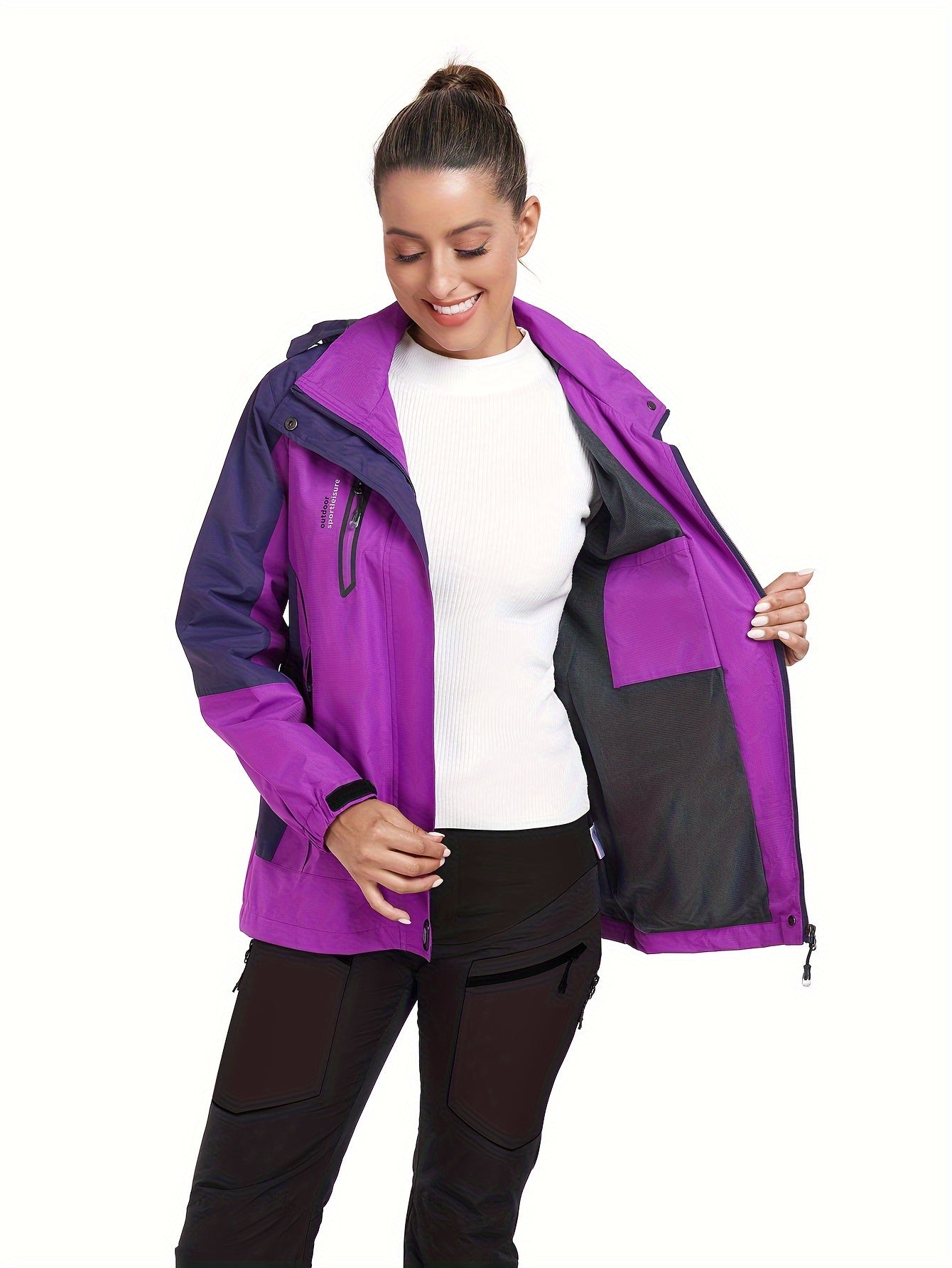 Veste d extérieur coupe-vent avec visière à capuche du S au 2XL MAEJORKEN