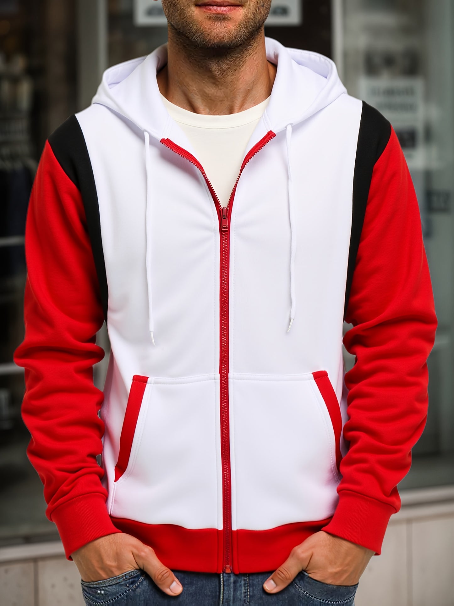 Veste zippé à capuche poche kangourou du S au 2XL