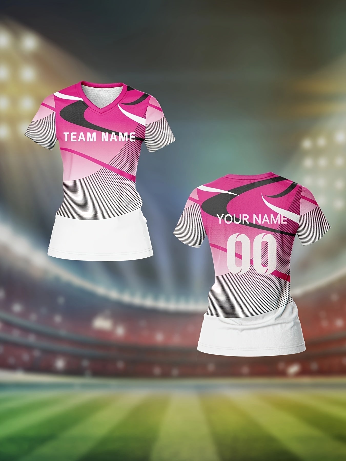 T-shirt femmes personnalisable à col en V du XXS au 2XL MAEJORKEN