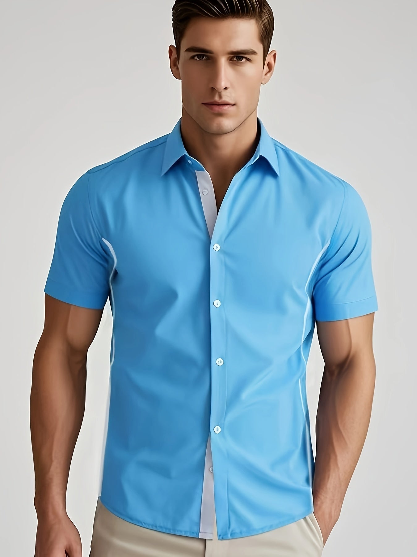 Chemise décontractée polyester respirant du S au 2XL MAEJORKEN