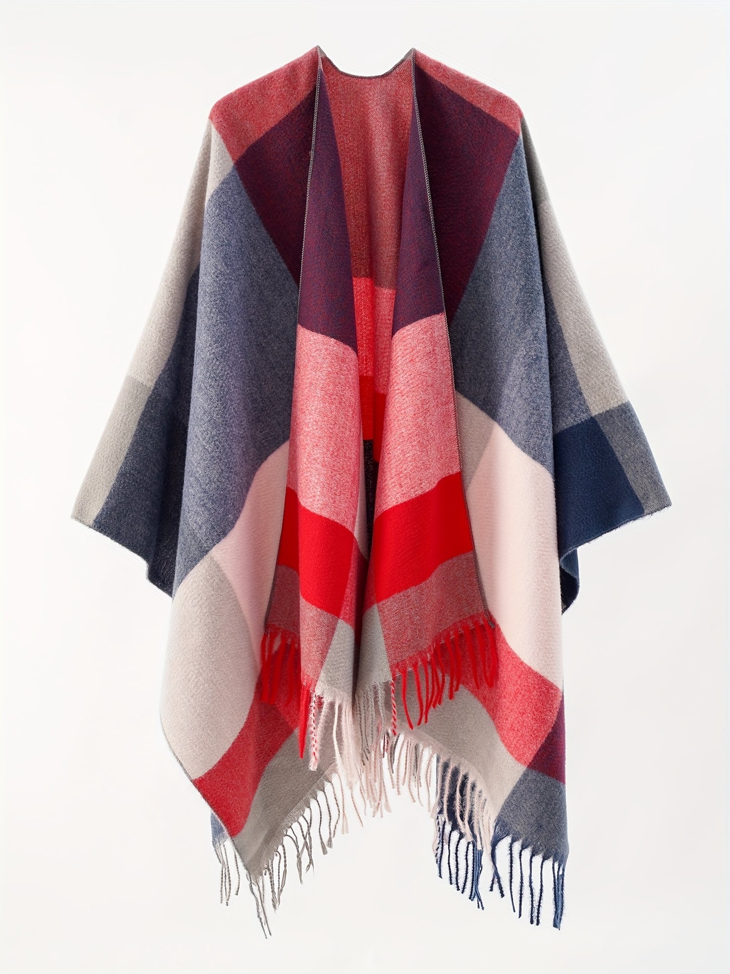 Pull cape châle cardigan ouvert sur le devant taille unique