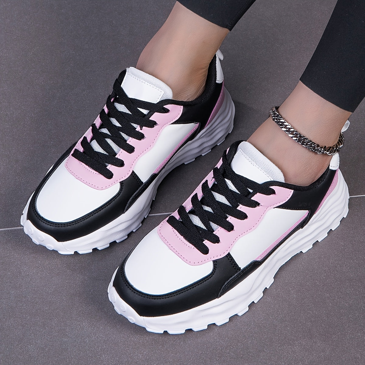 Basket noir et rose du 35 au 44
