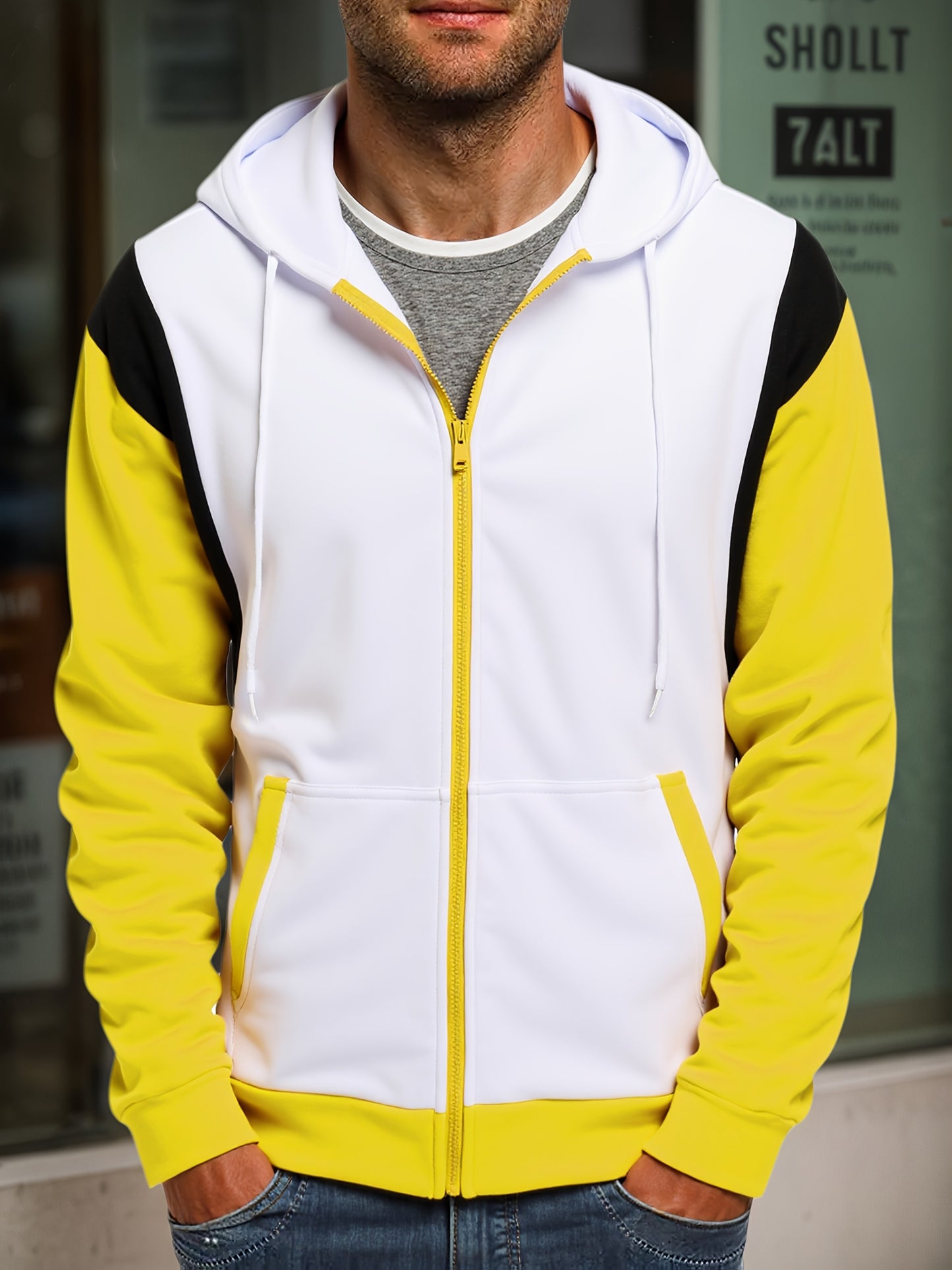 Veste zippé à capuche poche kangourou du S au 2XL