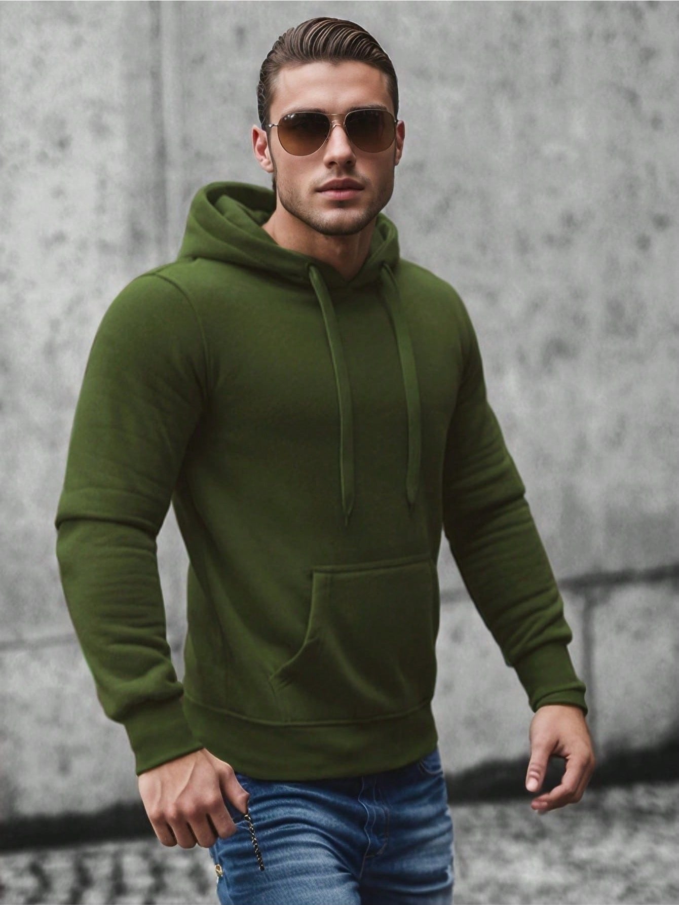 Sweat-shirt à capuche en coton et polyester hommes du M au 2XL MAEJORKEN