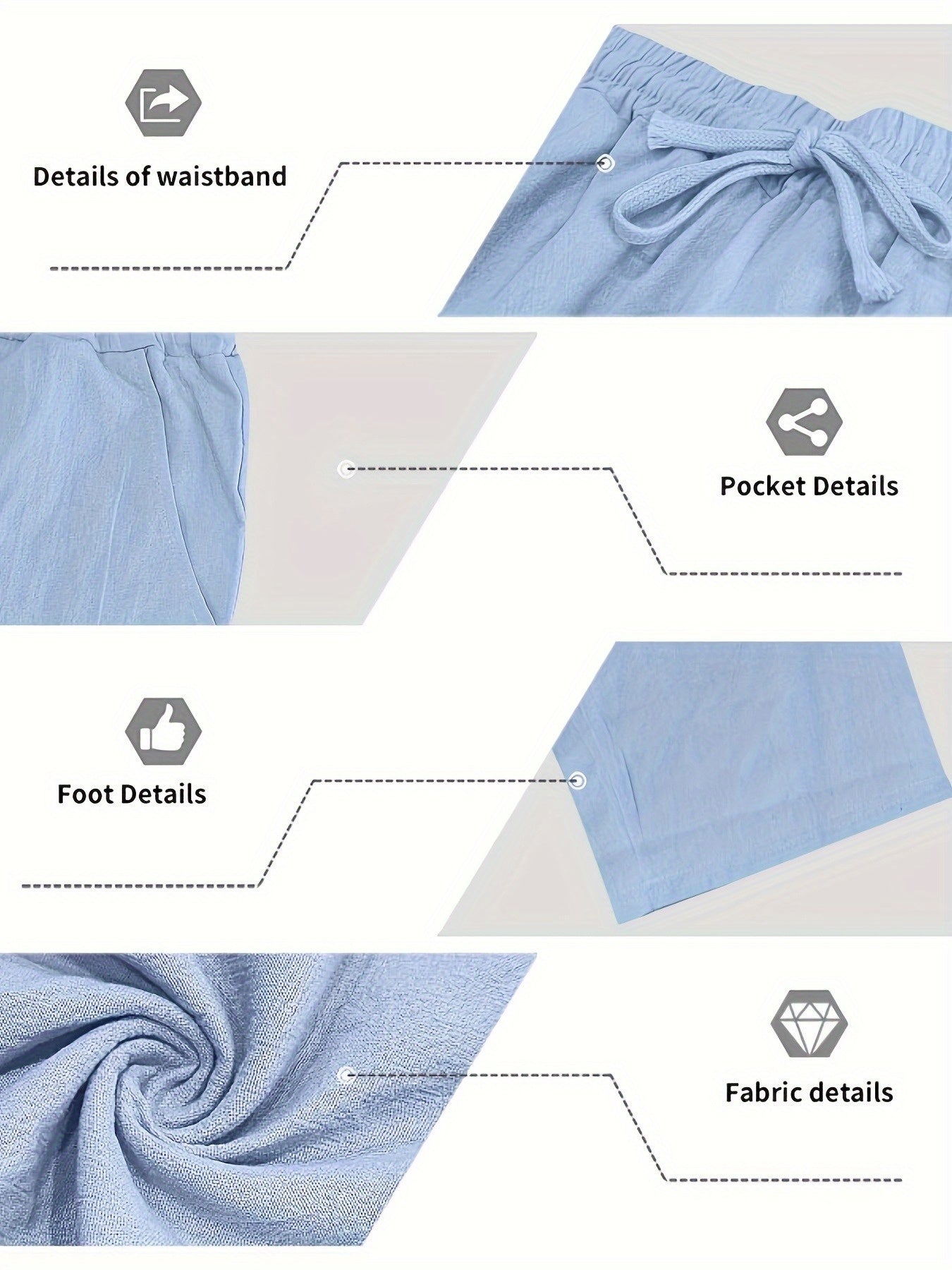 Ensemble pantalon large et polo à manches longues en lin du S au 3XL MAEJORKEN