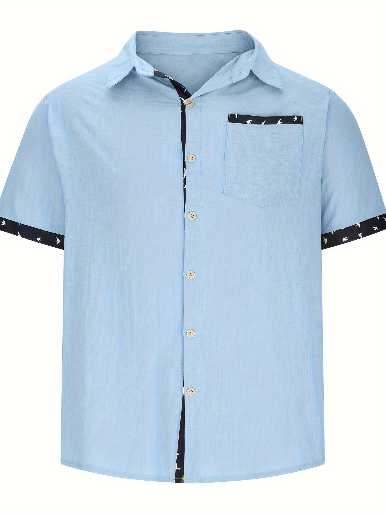 Chemise élégante en mélange de coton assorti de couleur du S au 3XL