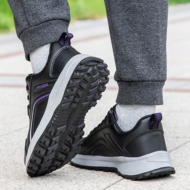 Women'S Non-Slip Walking Shoes - Slip-Resistant Rubber Sole, Cushioned TPR Outsole, Lace-Up Closure - All-Season Elderly Shoes for Seniors, Everyday & Formal Events - PU Synthetic Cover Upper - Non-Slip Grip for Stability & S MAEJORKEN