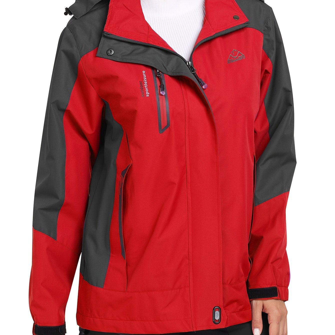 Veste d extérieur coupe-vent avec visière à capuche du S au 2XL MAEJORKEN
