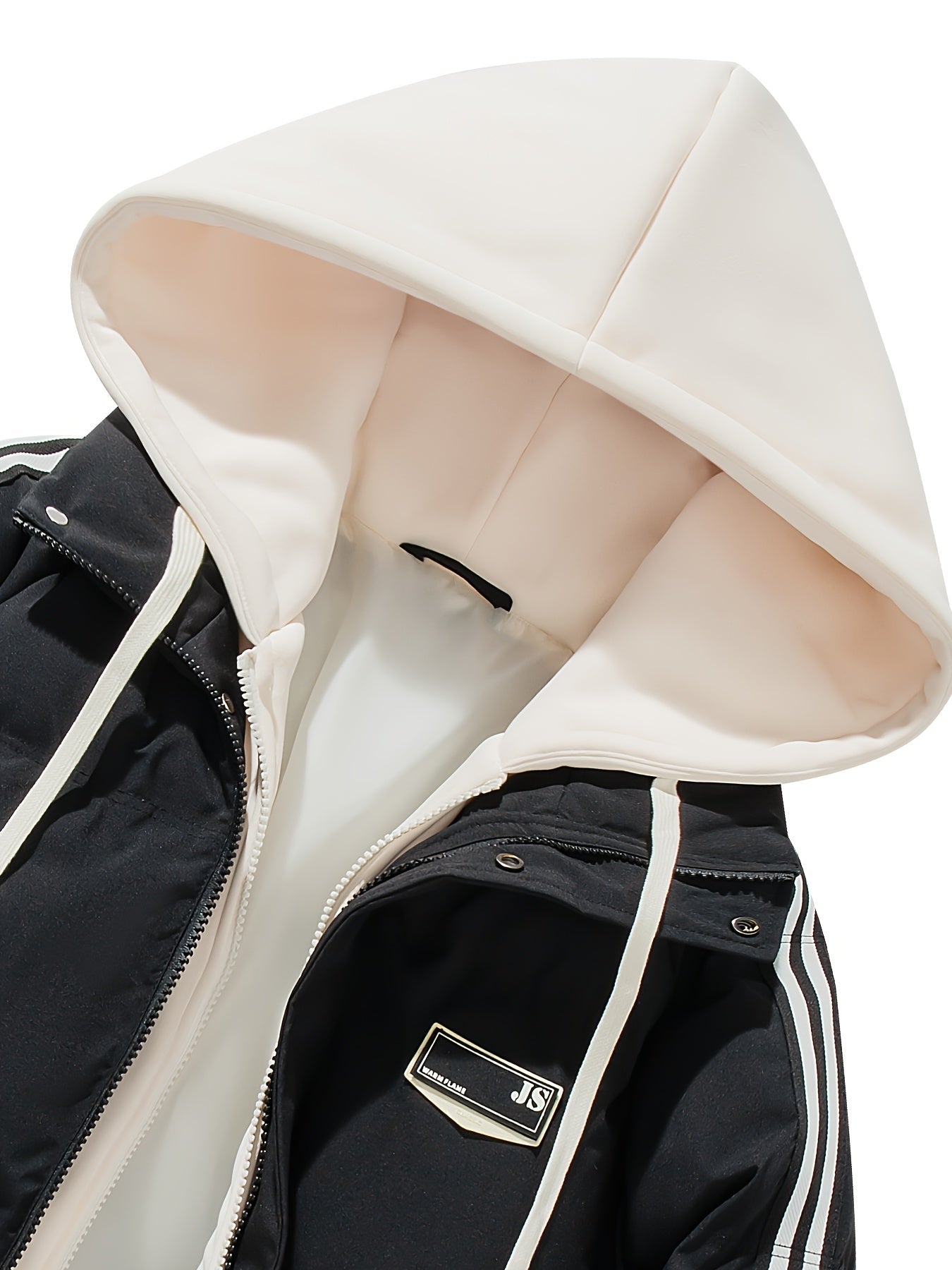 Blouson à capuche épais avec fermeture à glissière du S au 2XL MAEJORKEN