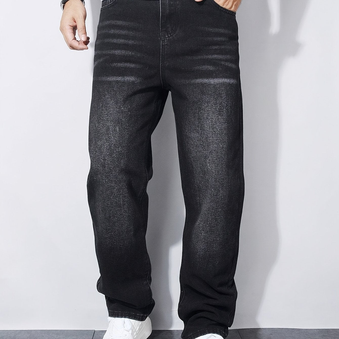 Jean droit en denim classique non extensible garçons du 13 au 16 ans