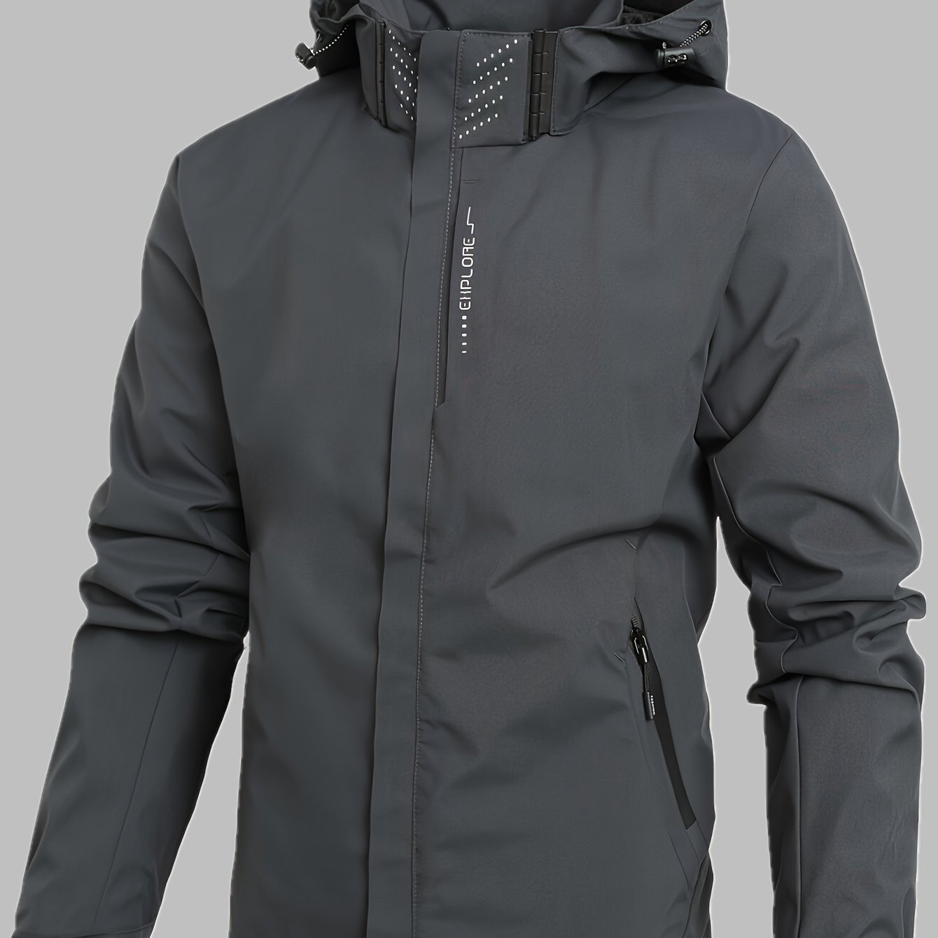 Veste coupe-vent à capuche amovible du S au 3XL