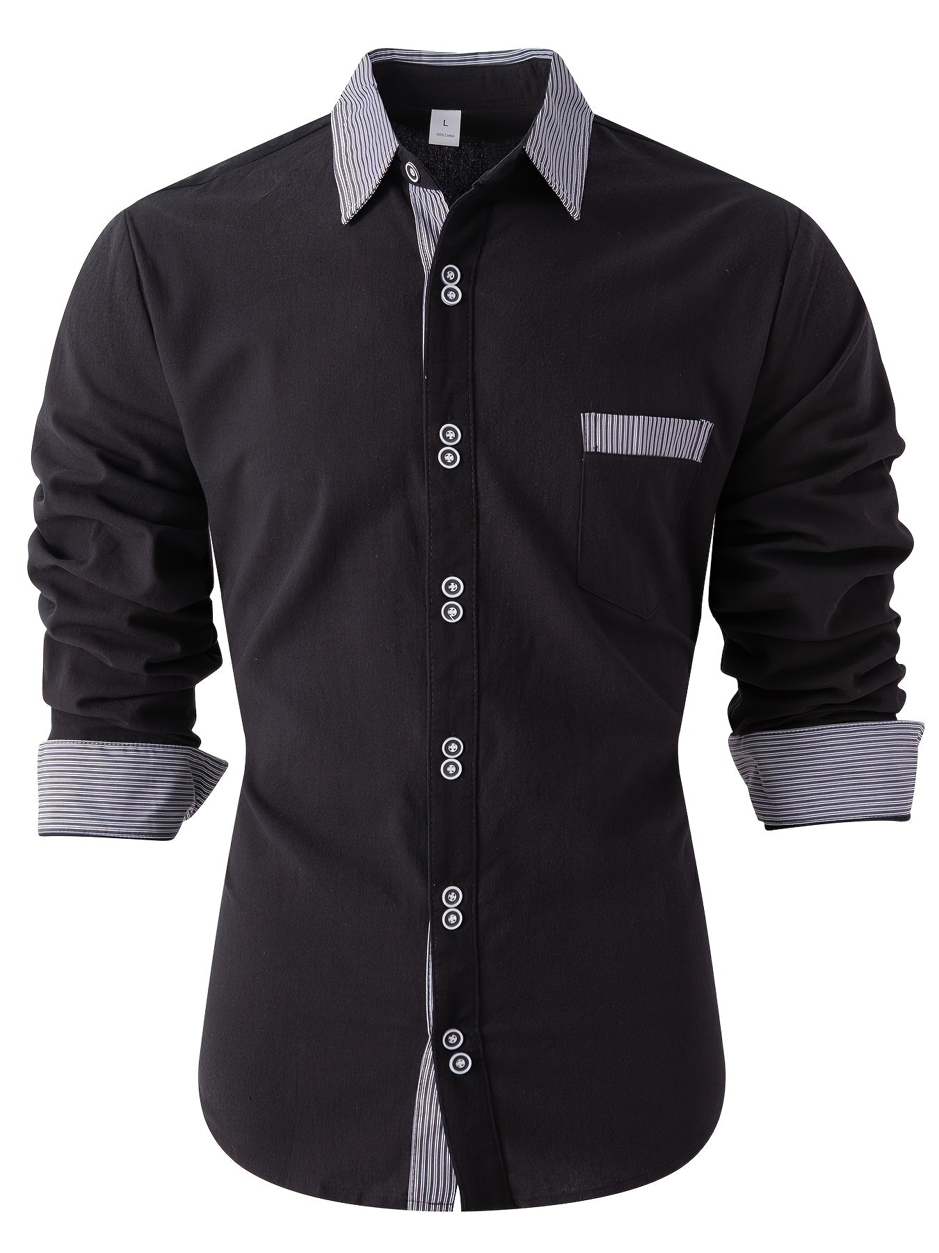 Chemise à manches longues 100 % coton du S au 3XL MAEJORKEN