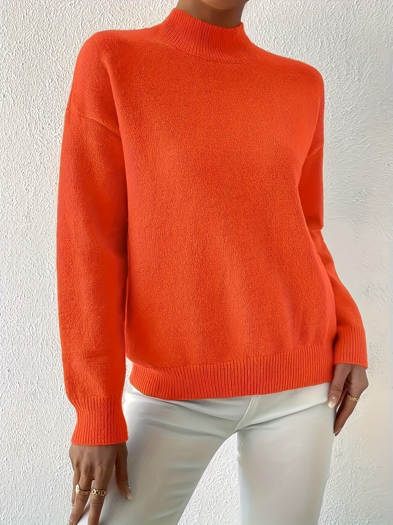 Pull en tricot à col montant grande taille du XL au 5XL MAEJORKEN