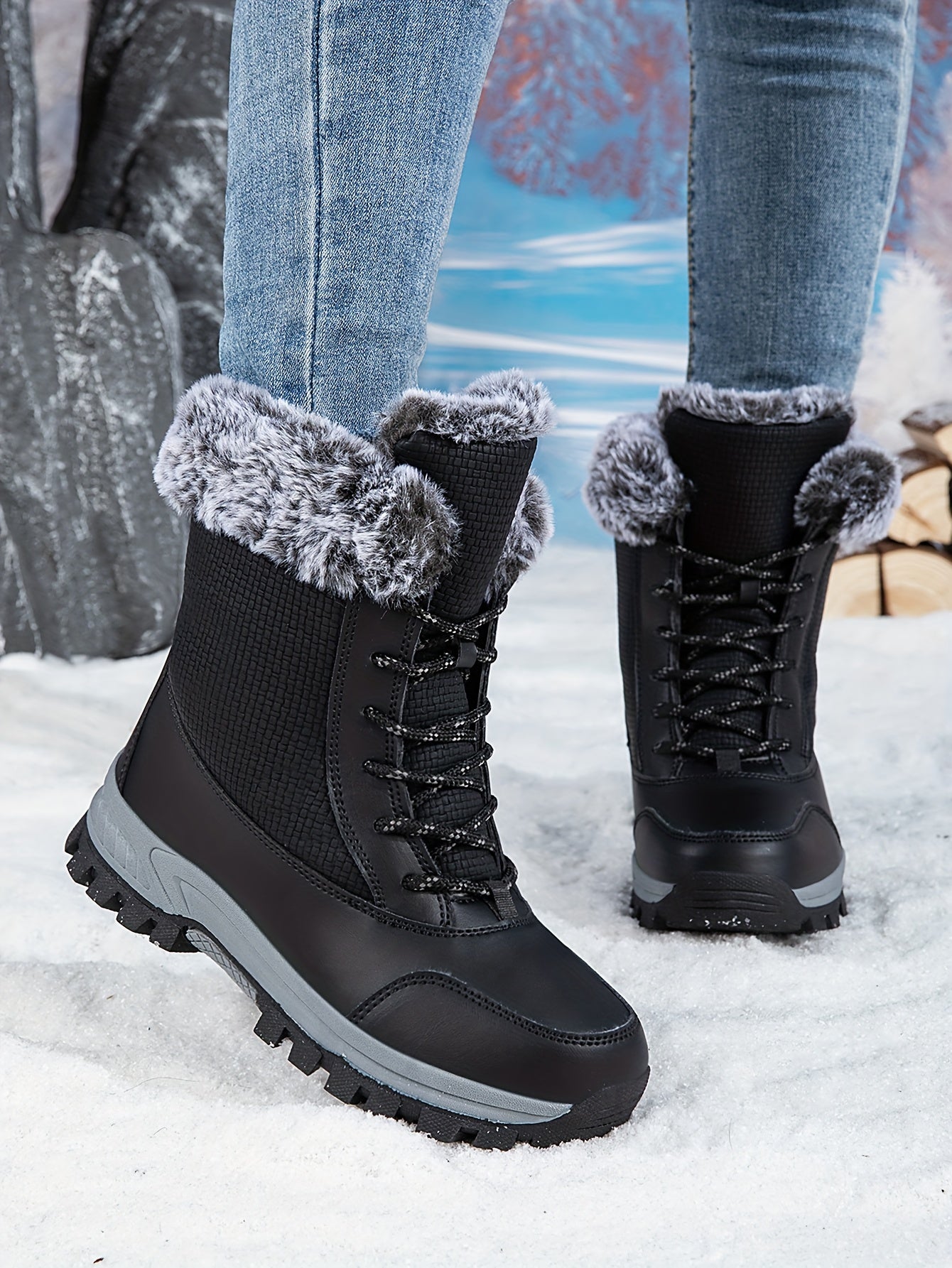 Bottes d hiver à lacets du 36 au 44 MAEJORKEN