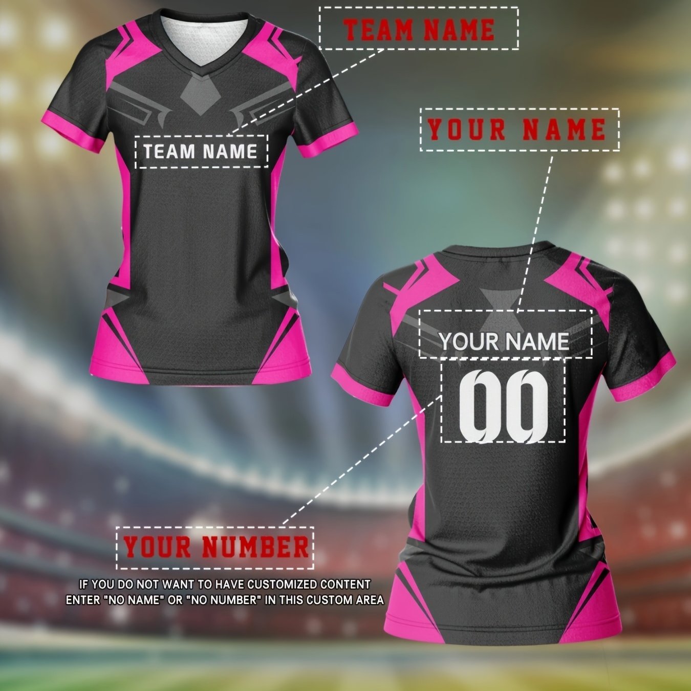 T-shirt col en V personnalisable femmes du XXS au 2XL MAEJORKEN