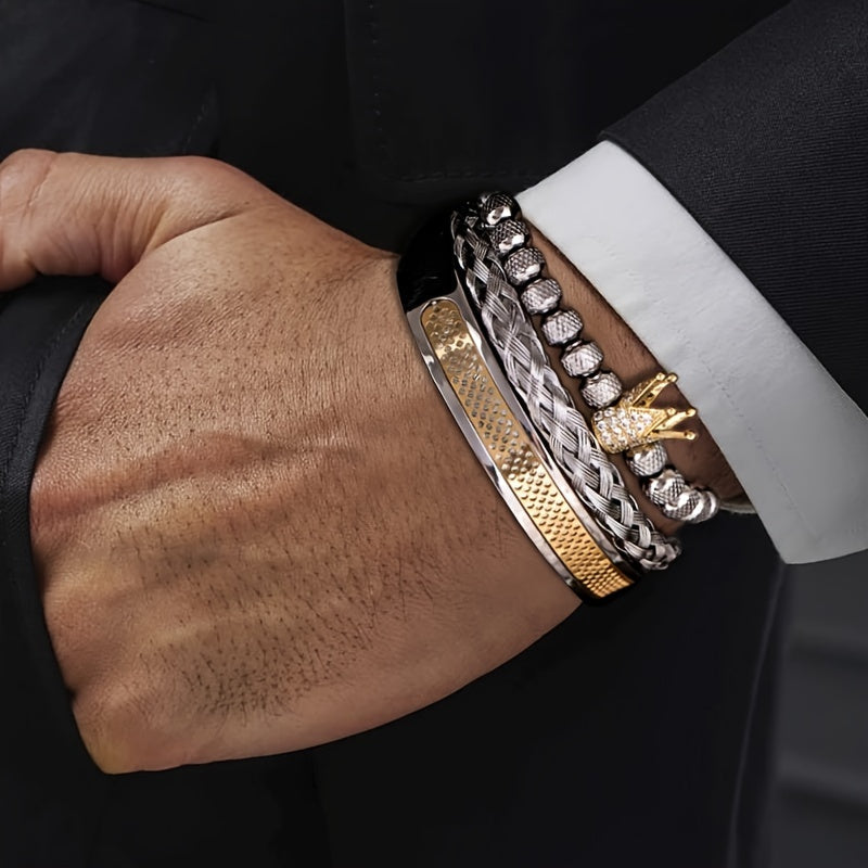 Ensemble de bracelets de luxe pour hommes avec couronne ( coffret non inclus ) MAEJORKEN